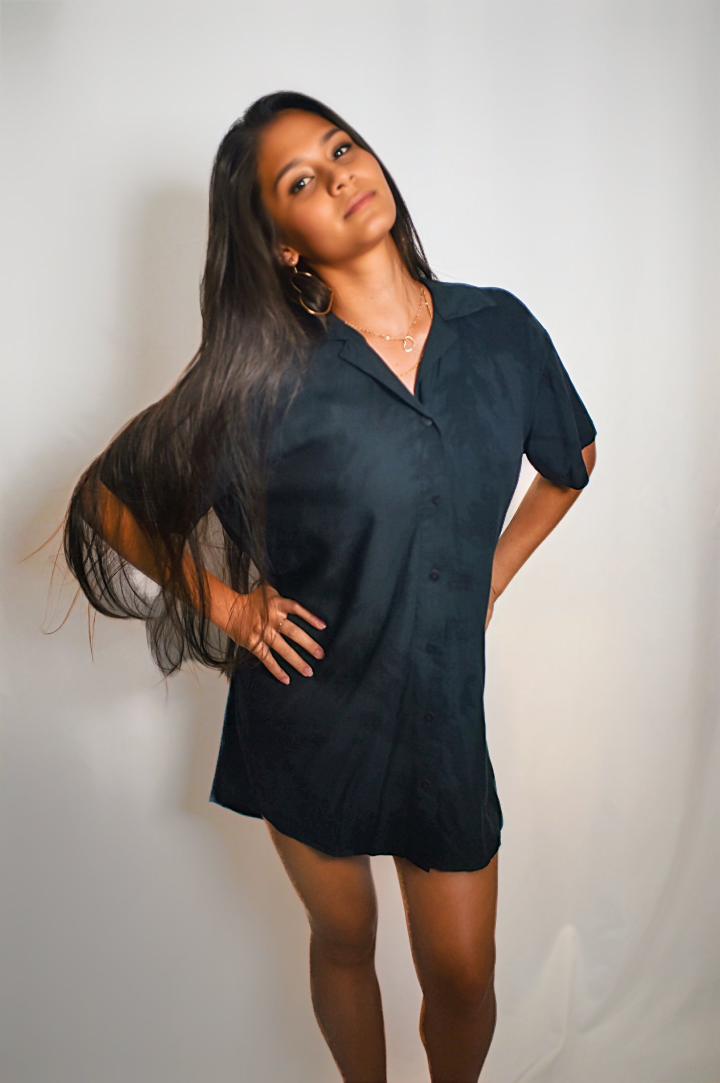 Calabria Shirt Dress - TD Murky Black