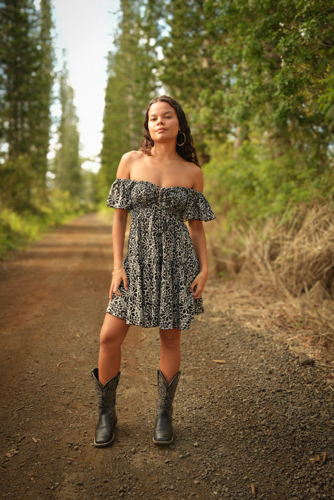 Quinn Dress - Magnolia Black - KHUSH 53