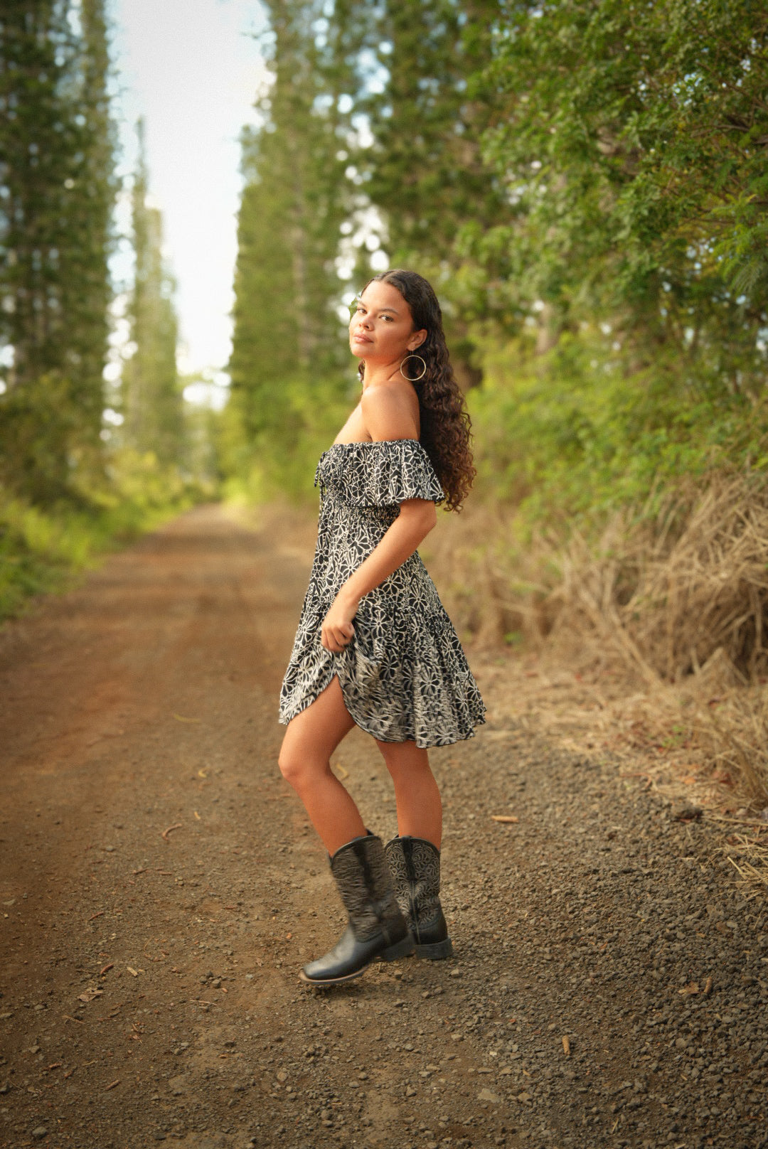 Quinn Dress - Magnolia Black - KHUSH 53