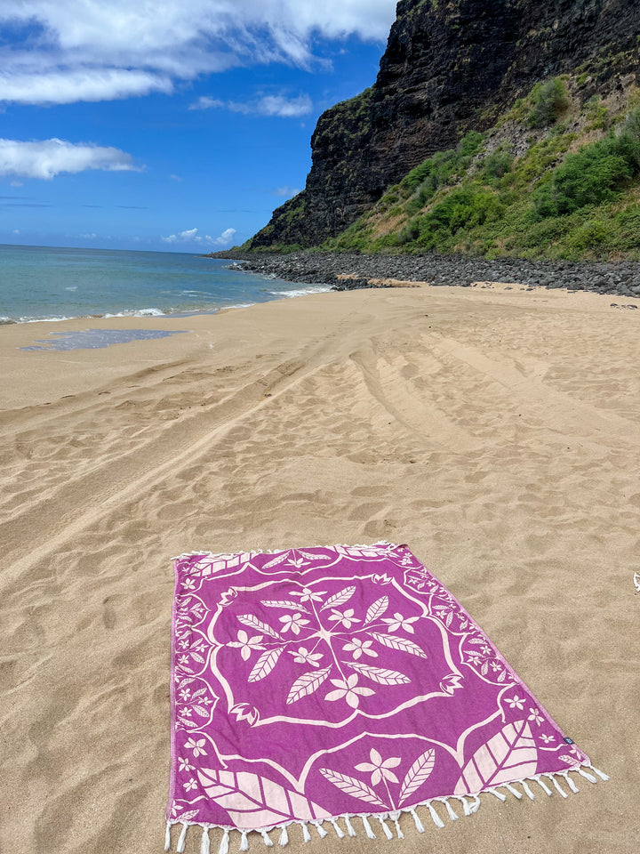 FRANGIPANI LUXURIOUS BLANKET FOR 2- EHA