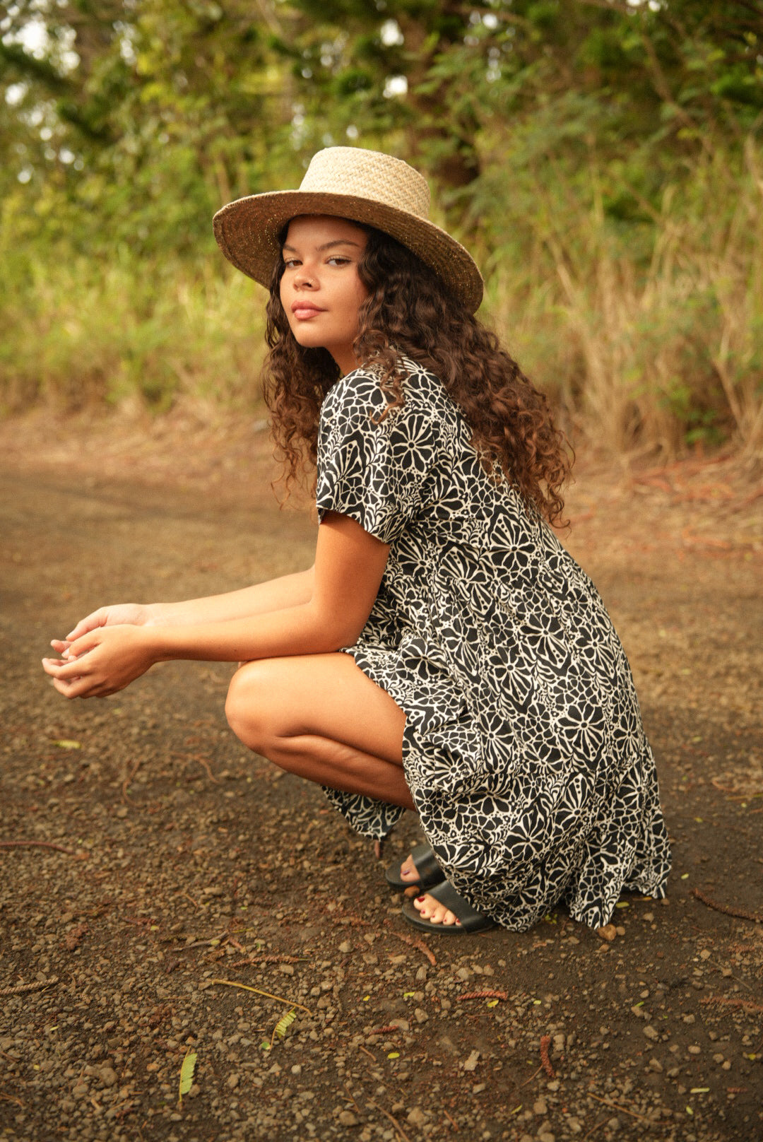 Heinui Dress - Magnolia Black - KHUSH 53