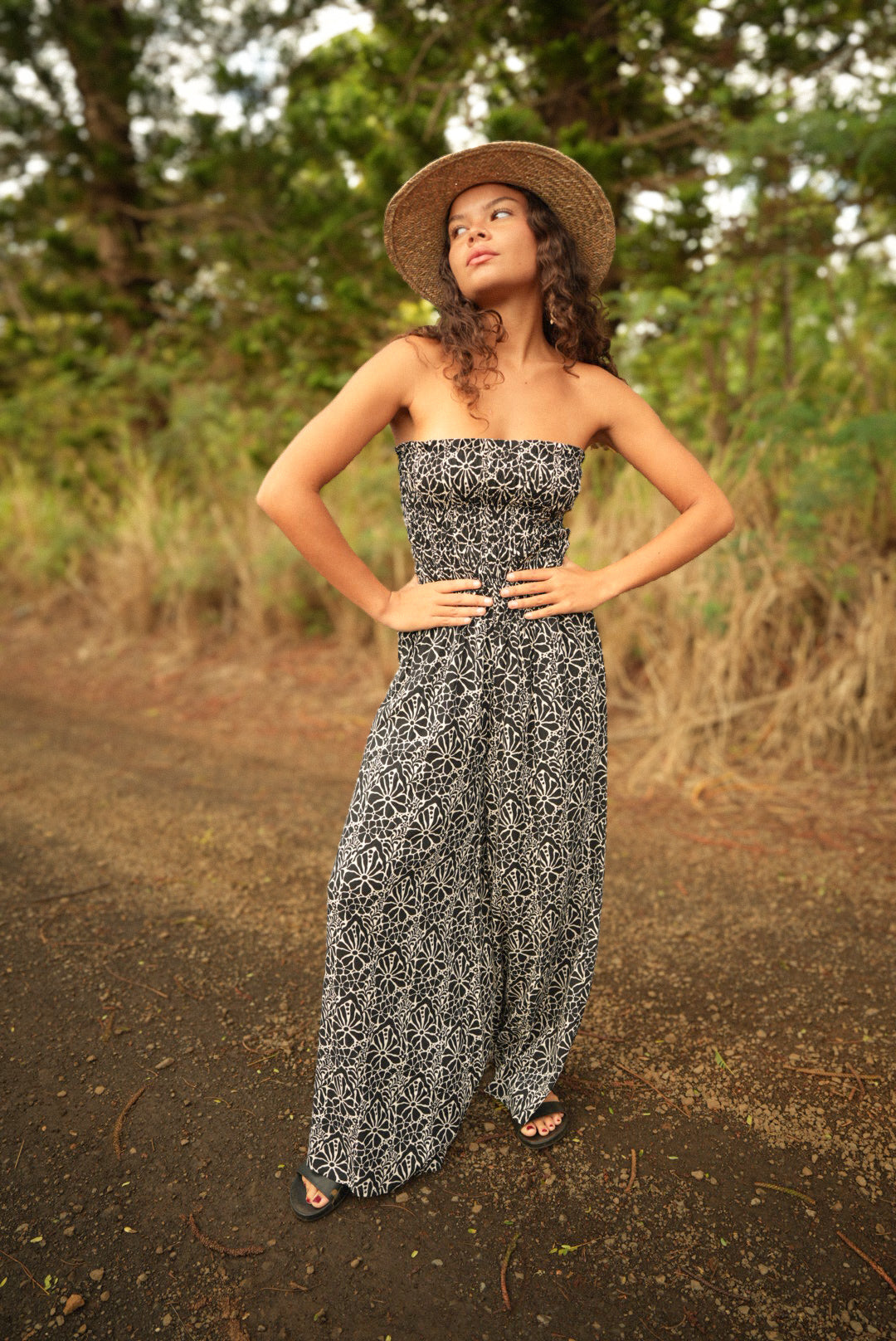 Lawai Jumpsuit - Magnolia Black - KHUSH 53