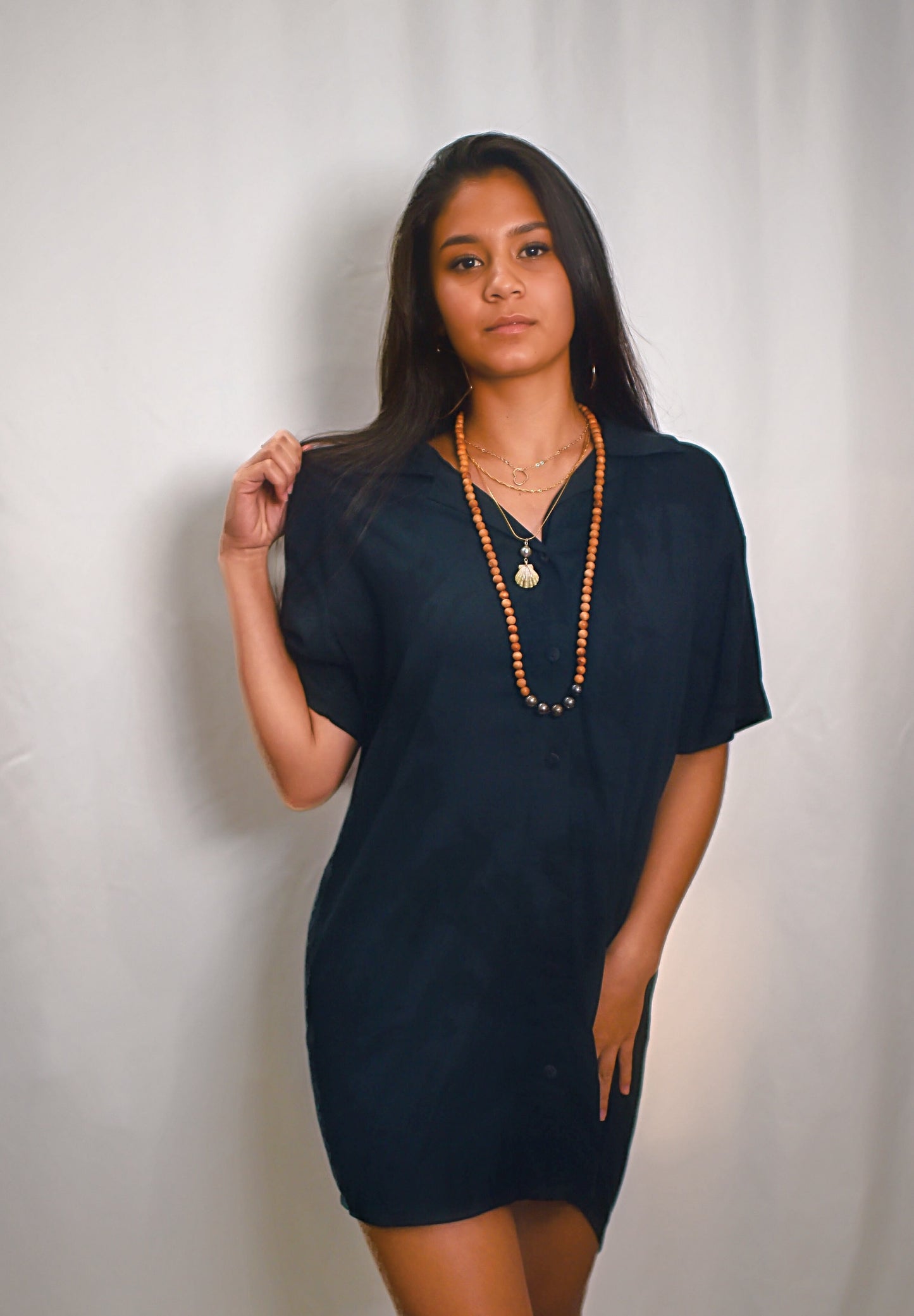 Calabria Shirt Dress - TD Murky Black