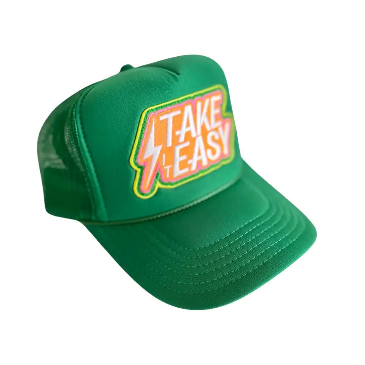 Take It Easy Patch Trucker Hat - LOCAL BEACH