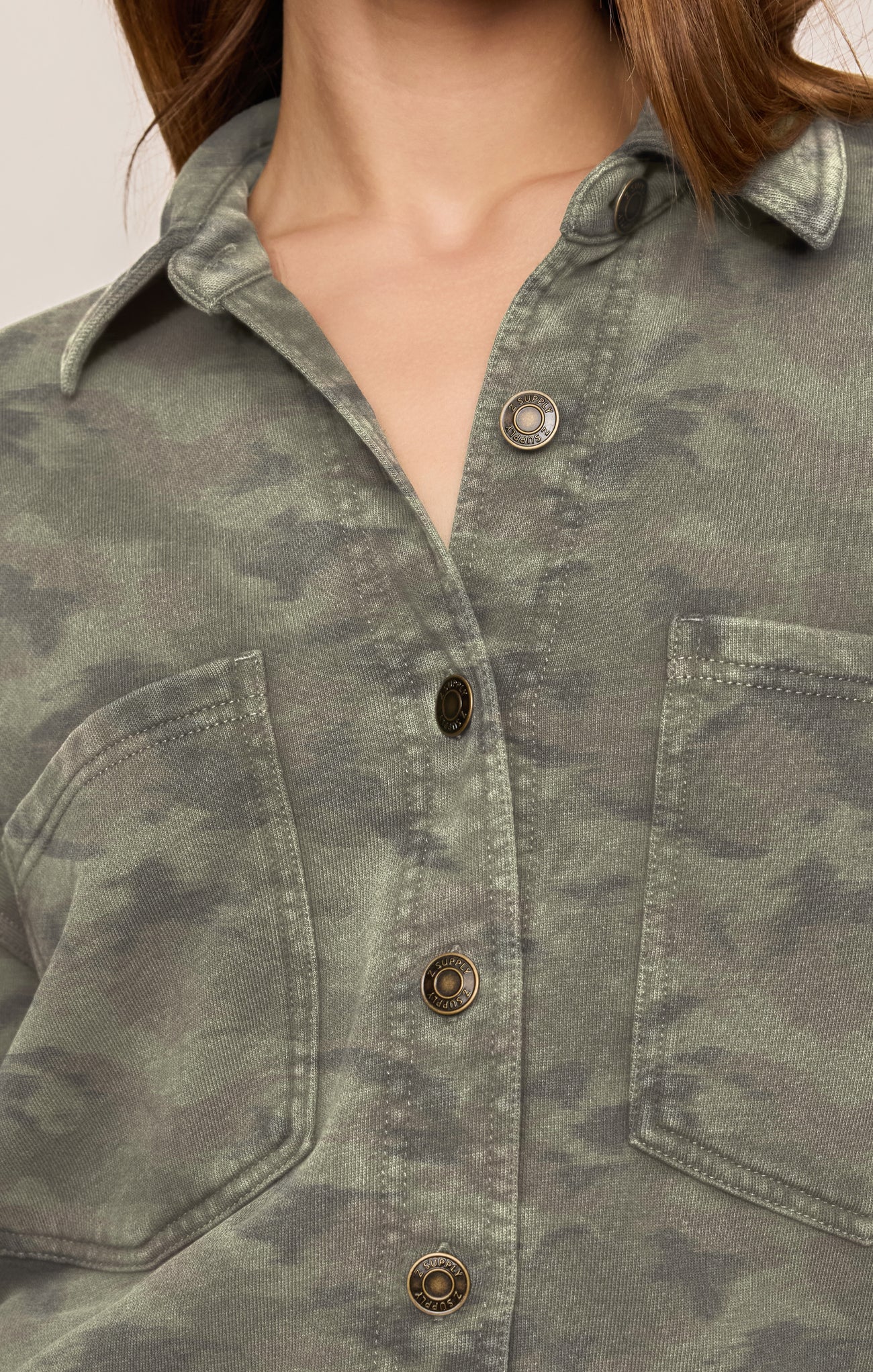 All Day Camo Knit Jacket - Classic Olive - ZJ264312S
