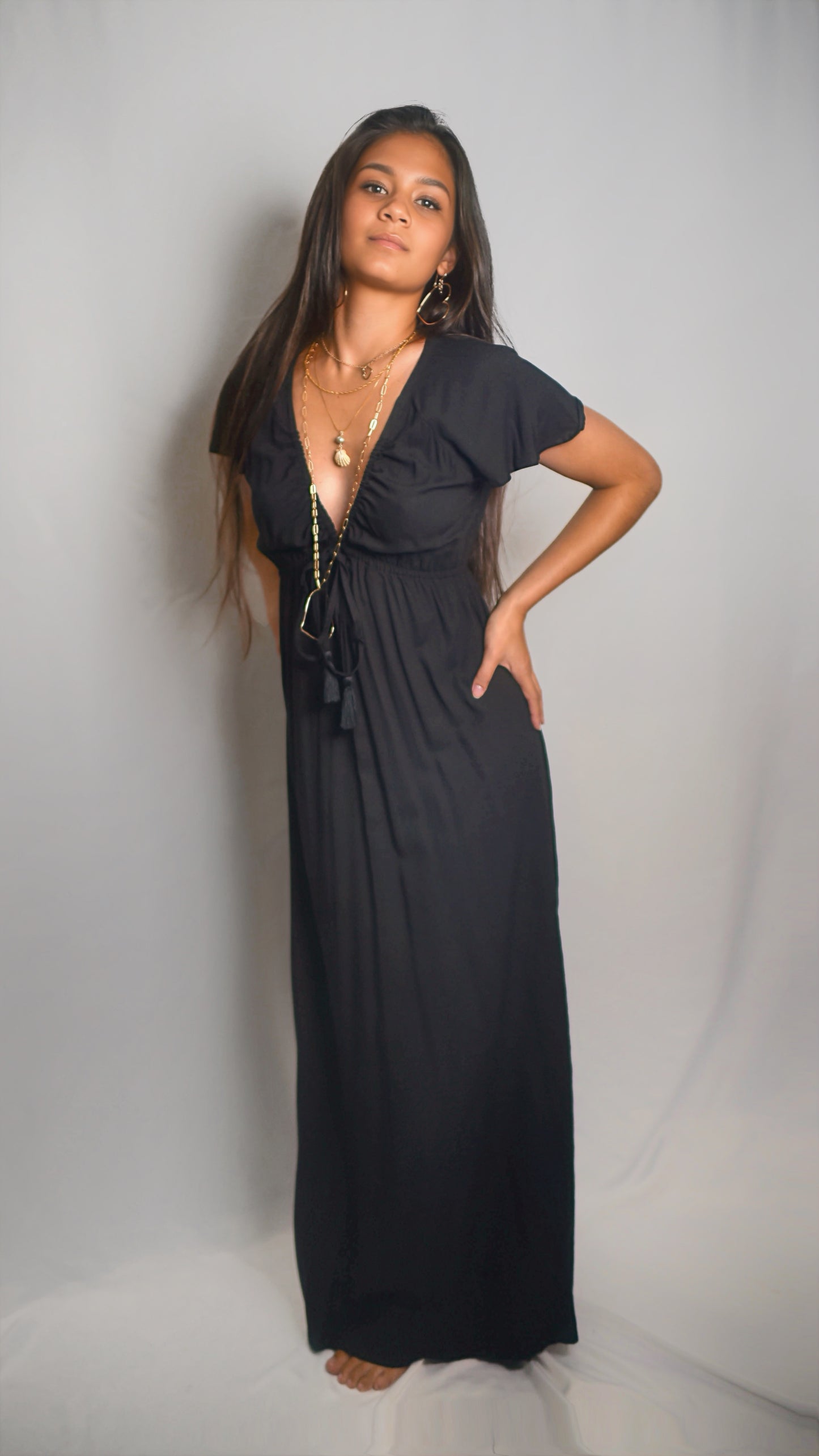LEILANI DRESS- SOLID Black