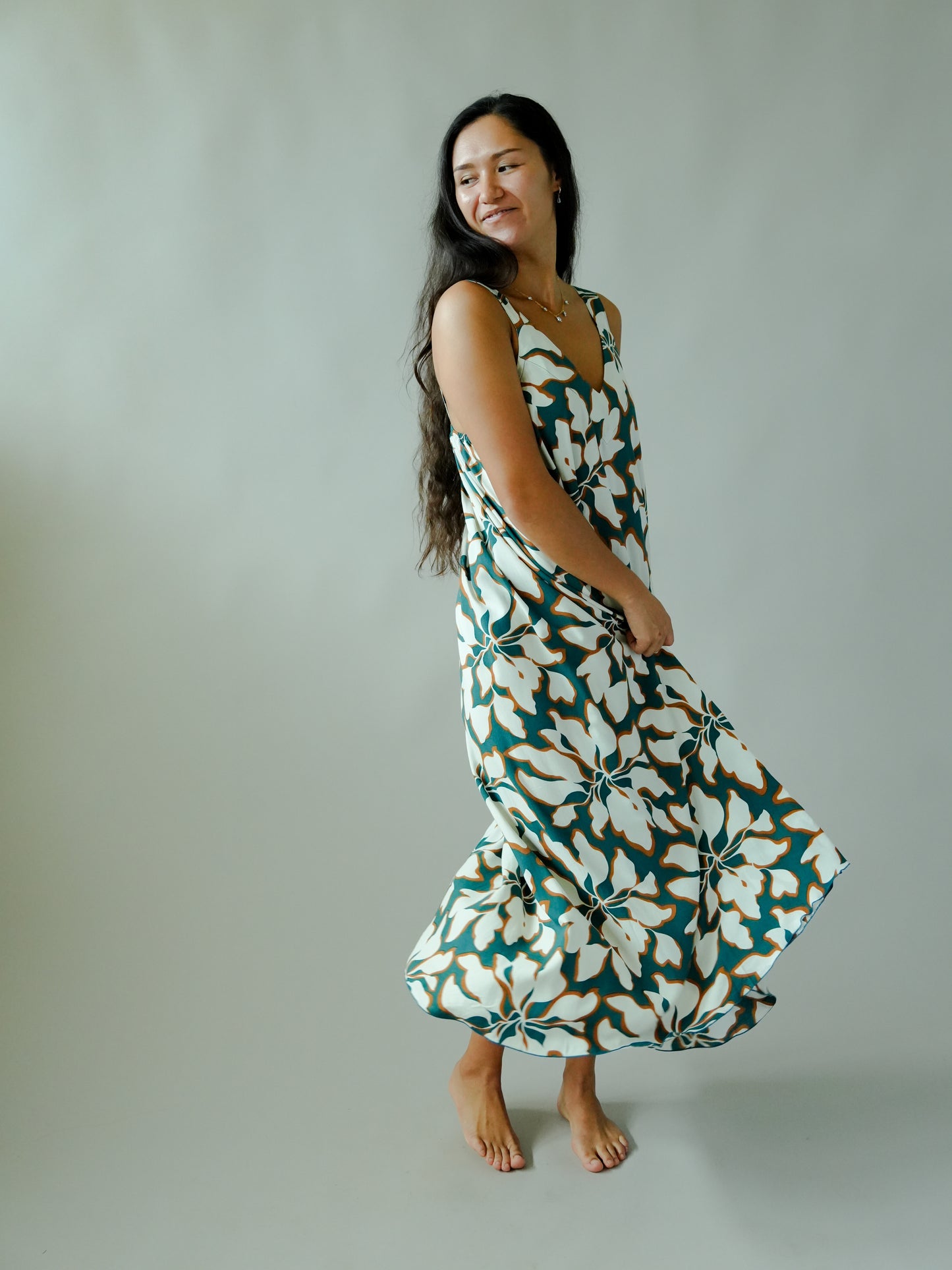 Lust Dress- Bloomtide Petrol