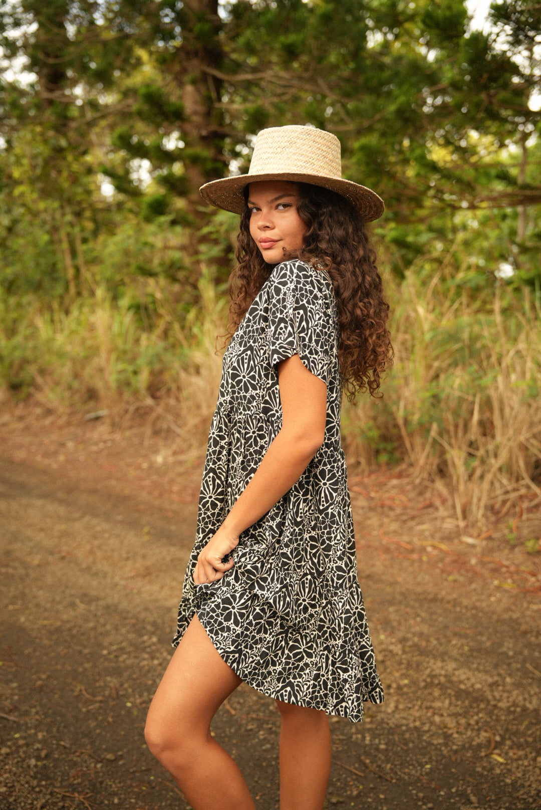 Heinui Dress - Magnolia Black - KHUSH 53
