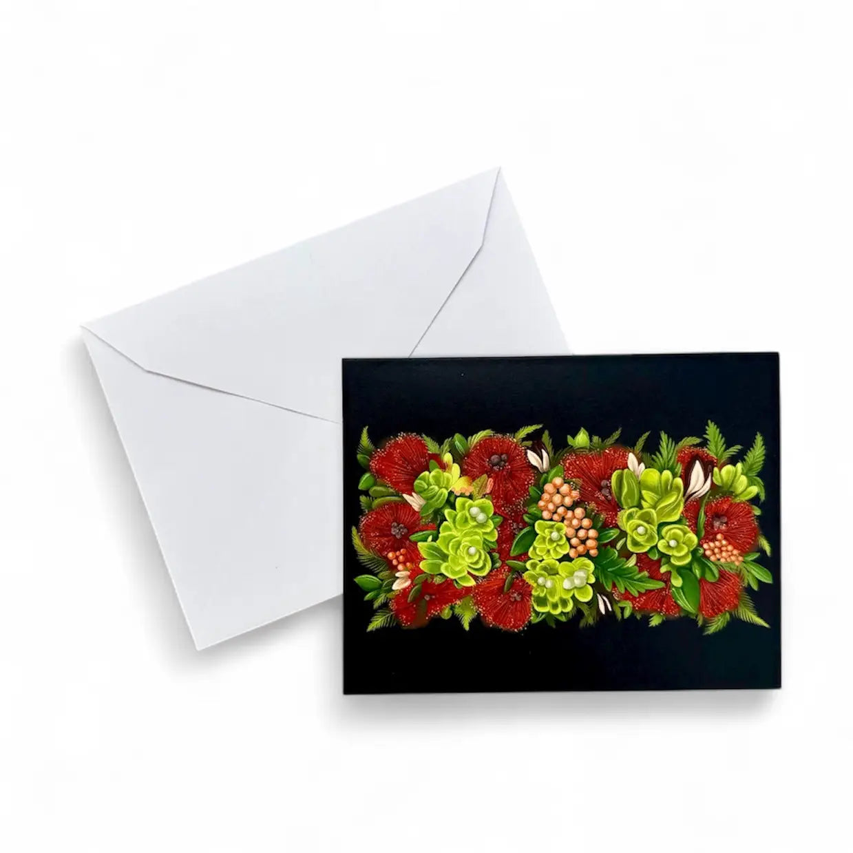 Lei Po'o Lehua Greeting Card - HOMEGROWN