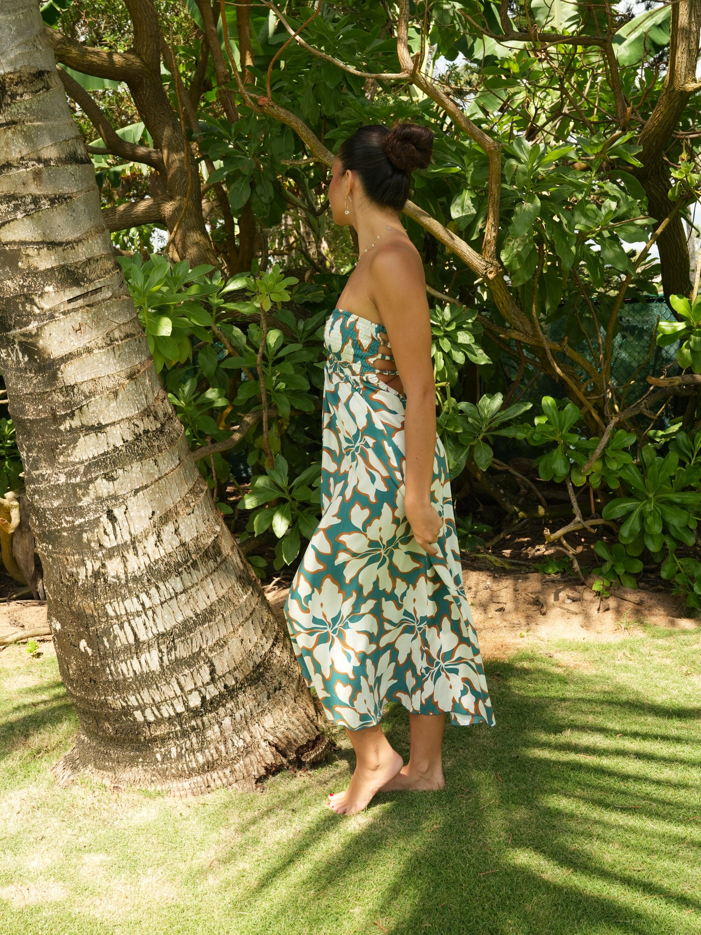 Shayla Dress - Bloomtide Petrol