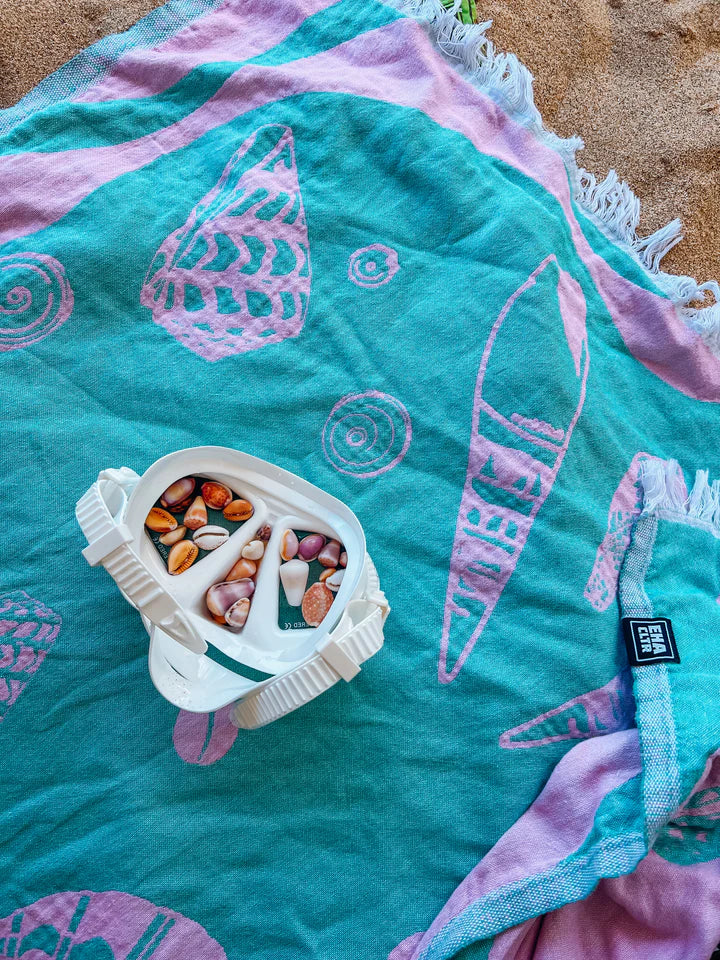 PEARLY SHELLS (PINK/BLUE) - TOWEL - EHA