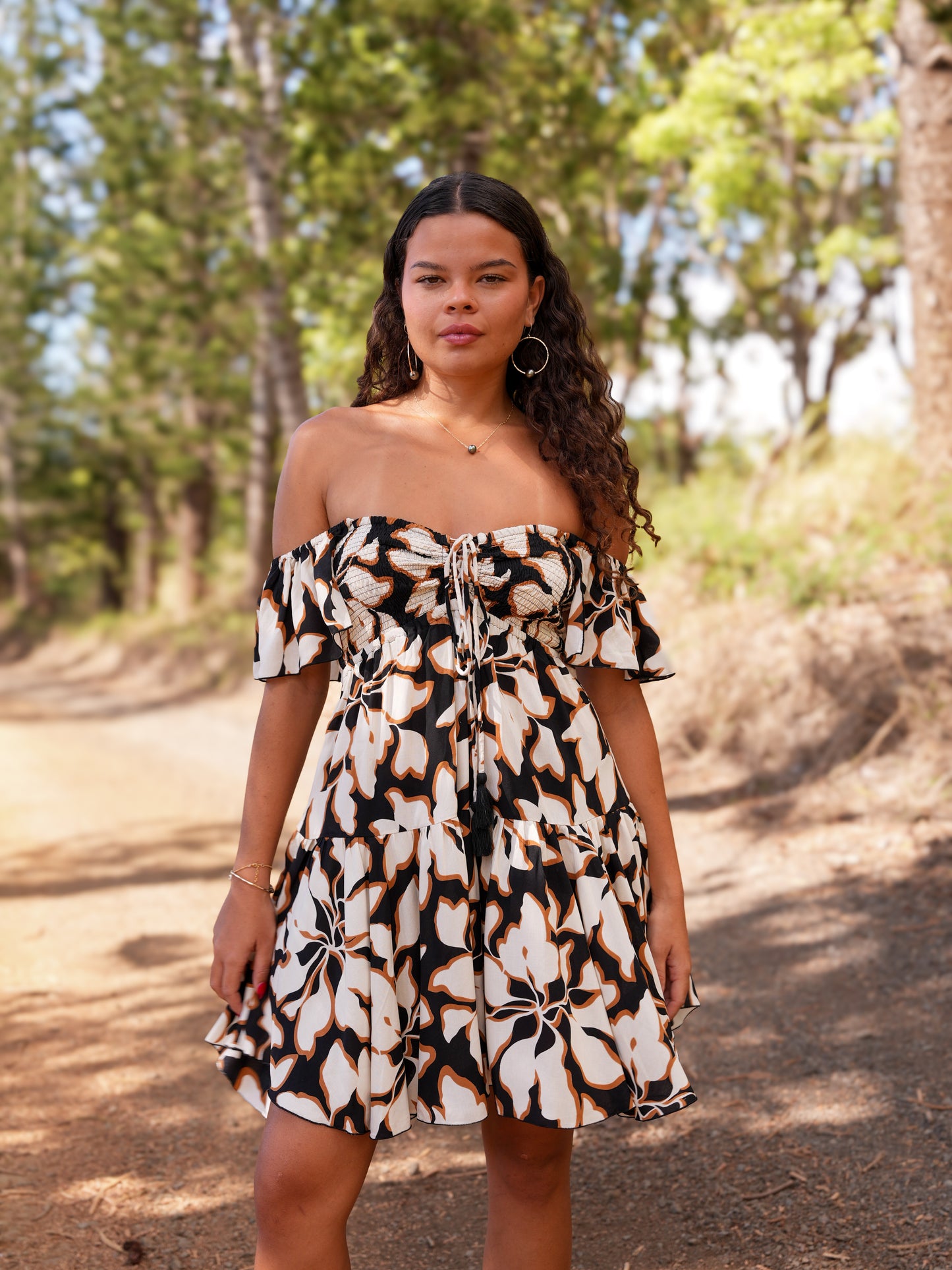 Quinn Dress - Bloomtide Black