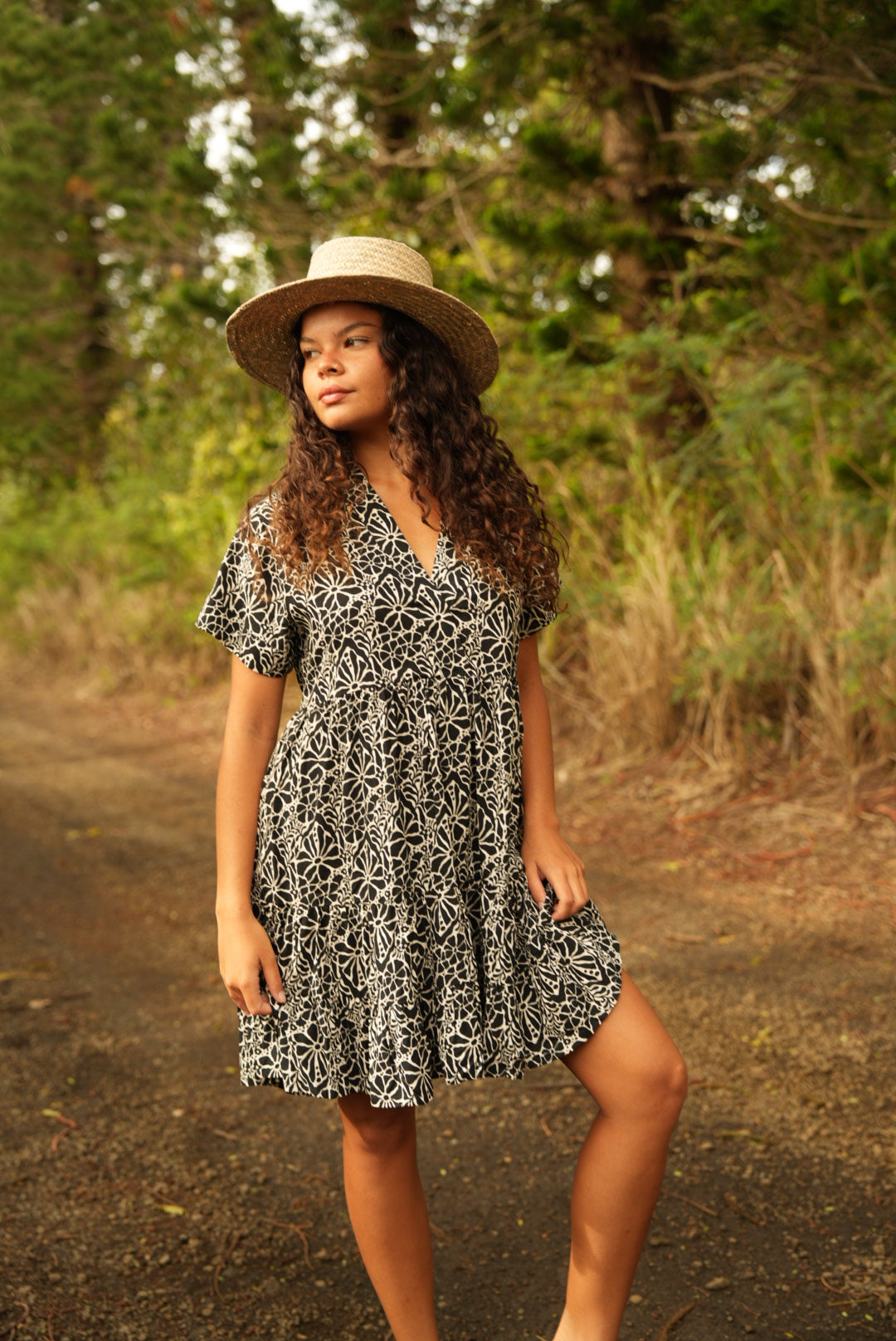 Heinui Dress - Magnolia Black - KHUSH 53
