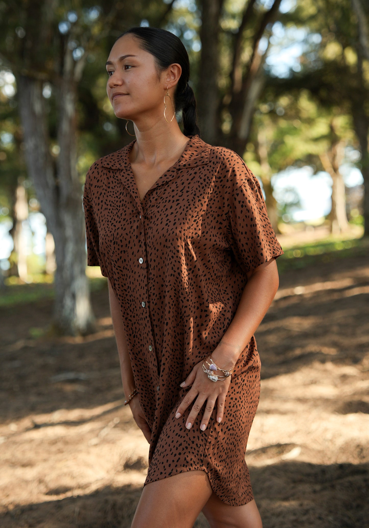 Calabria Shirt Dress - Granelli Cocoa