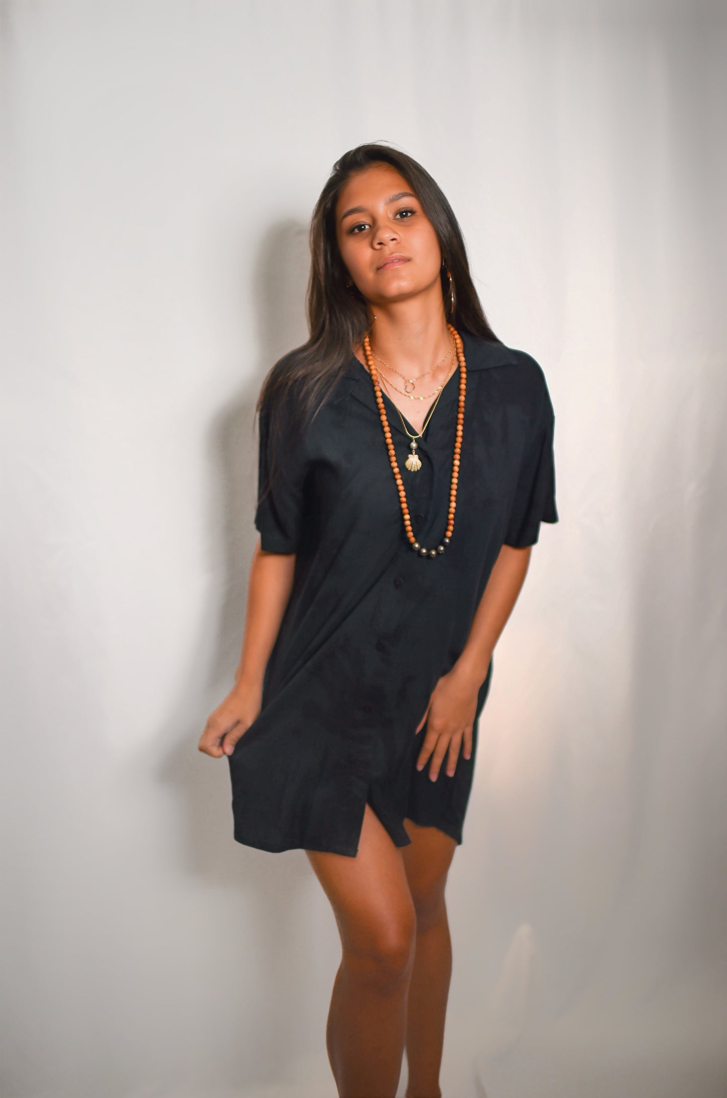 Calabria Shirt Dress - TD Murky Black
