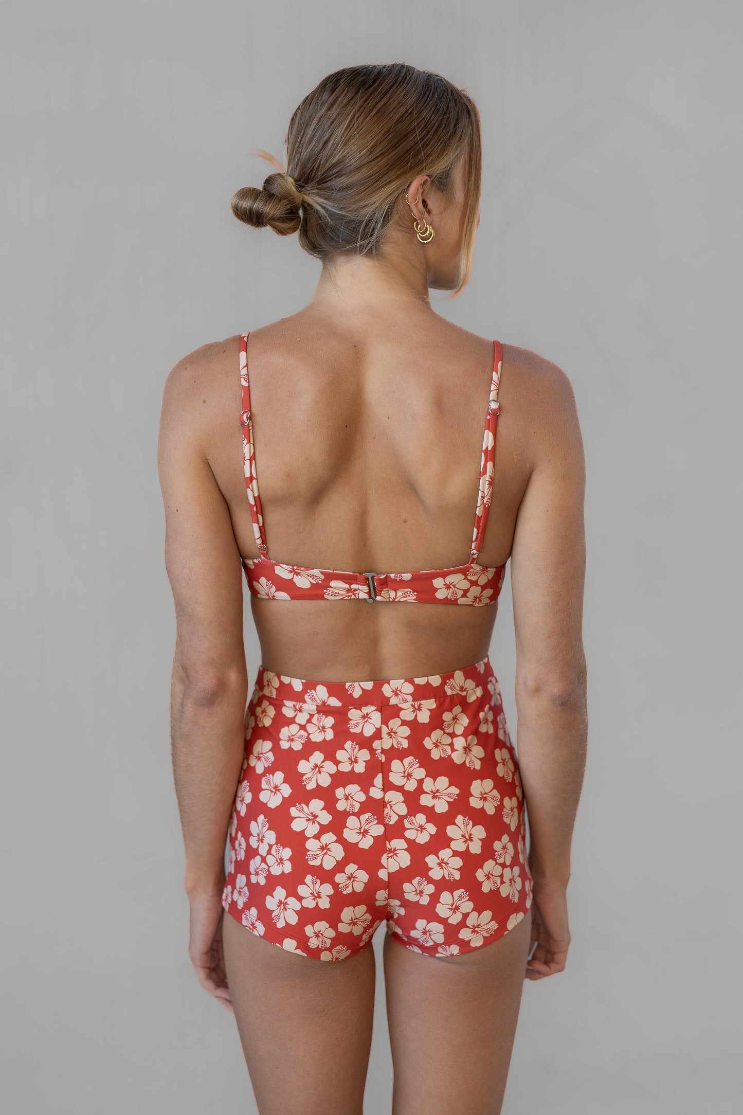 Ho'okipa Shorts Bottom - Burnt Hibiscus - Lokahi RST'25