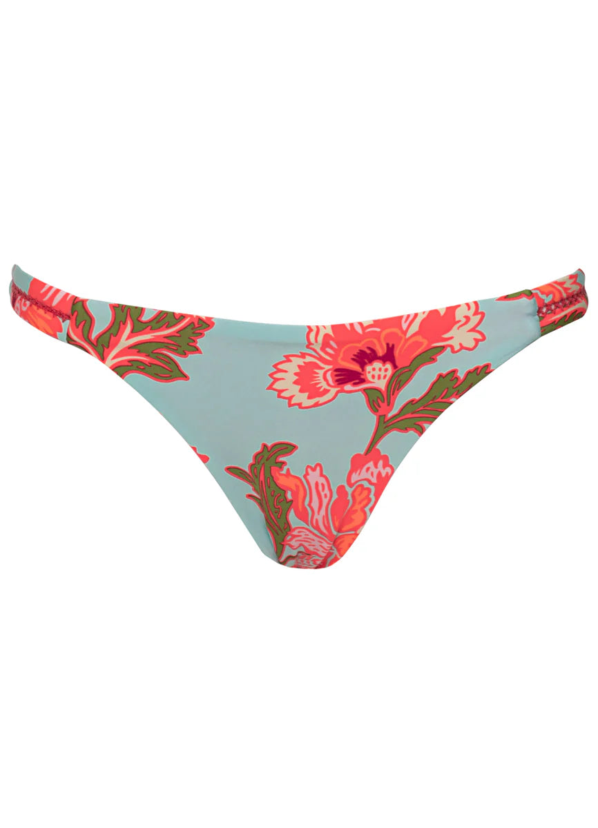 Floral Sky Quinn Low Rise Thin Side Bikini Bottom - - MAAJI