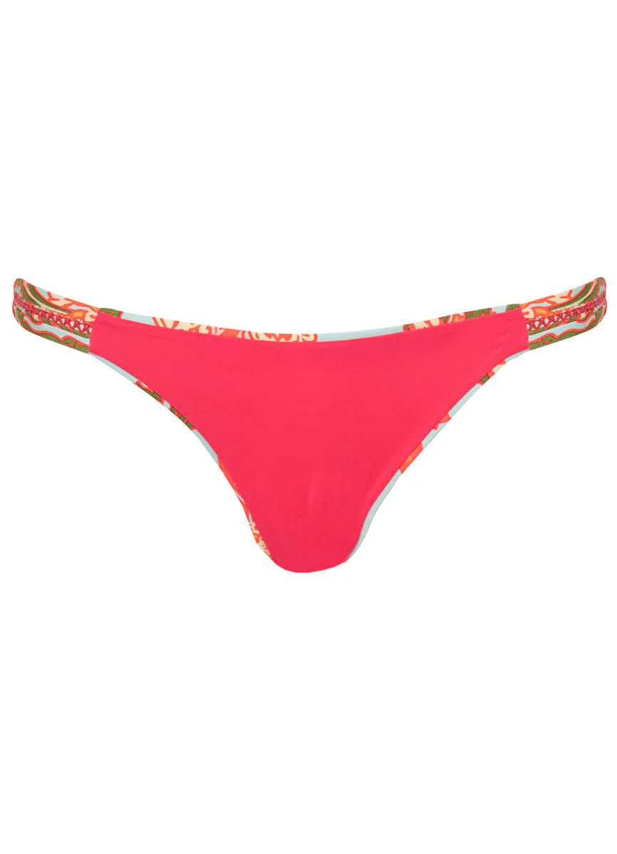 Floral Sky Quinn Low Rise Thin Side Bikini Bottom - - MAAJI