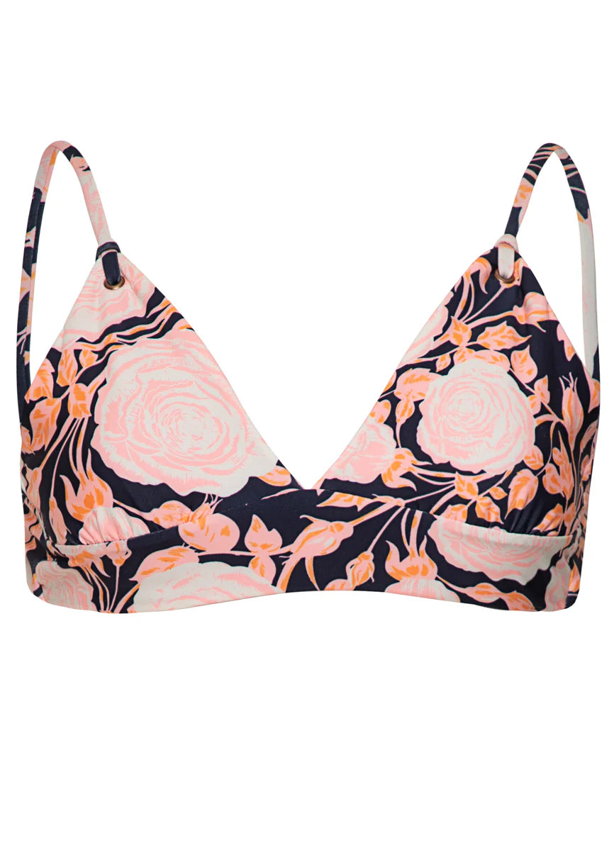 Rose Petals Copilot Long Line Triangle Bikini Top - - MAAJI