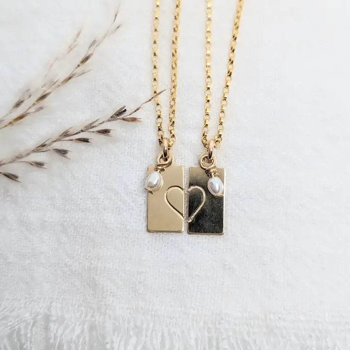 Best Friends Tag Necklace Set- From the Sea + Me