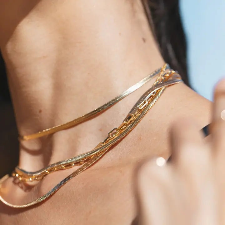 Gold Filled Paperclip Link Chain Necklace - Kala'i