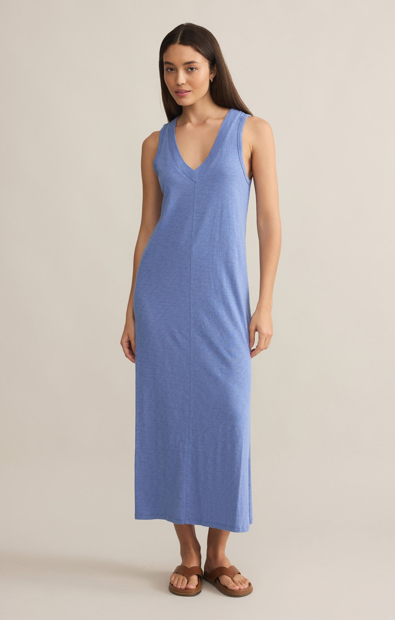 PALISADES MIDI DRESS - SKY BLUE - ZD251306