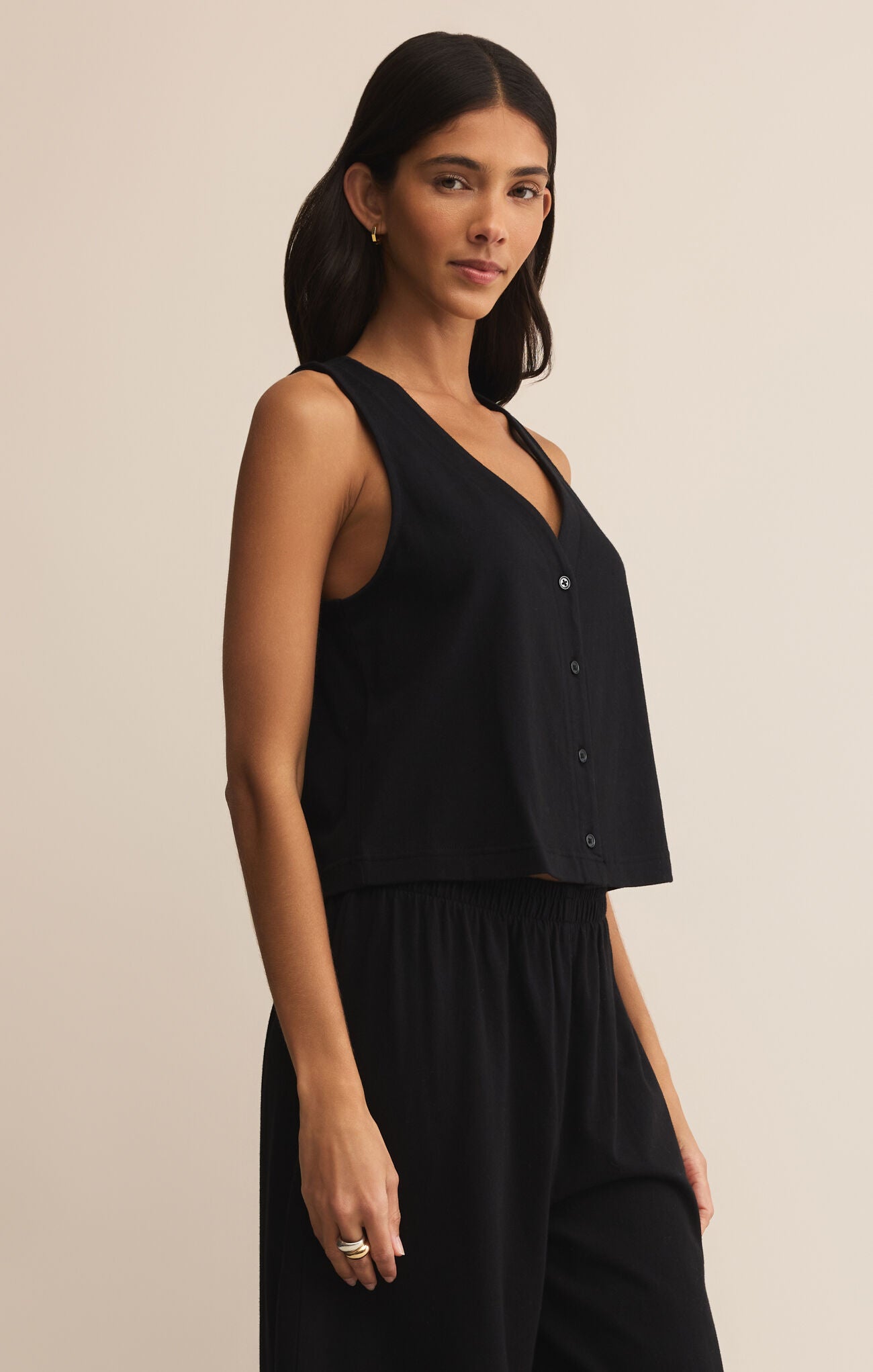 SOLACE JERSEY TOP - TRUE BLACK - ZT252801 - Z SUPPLY