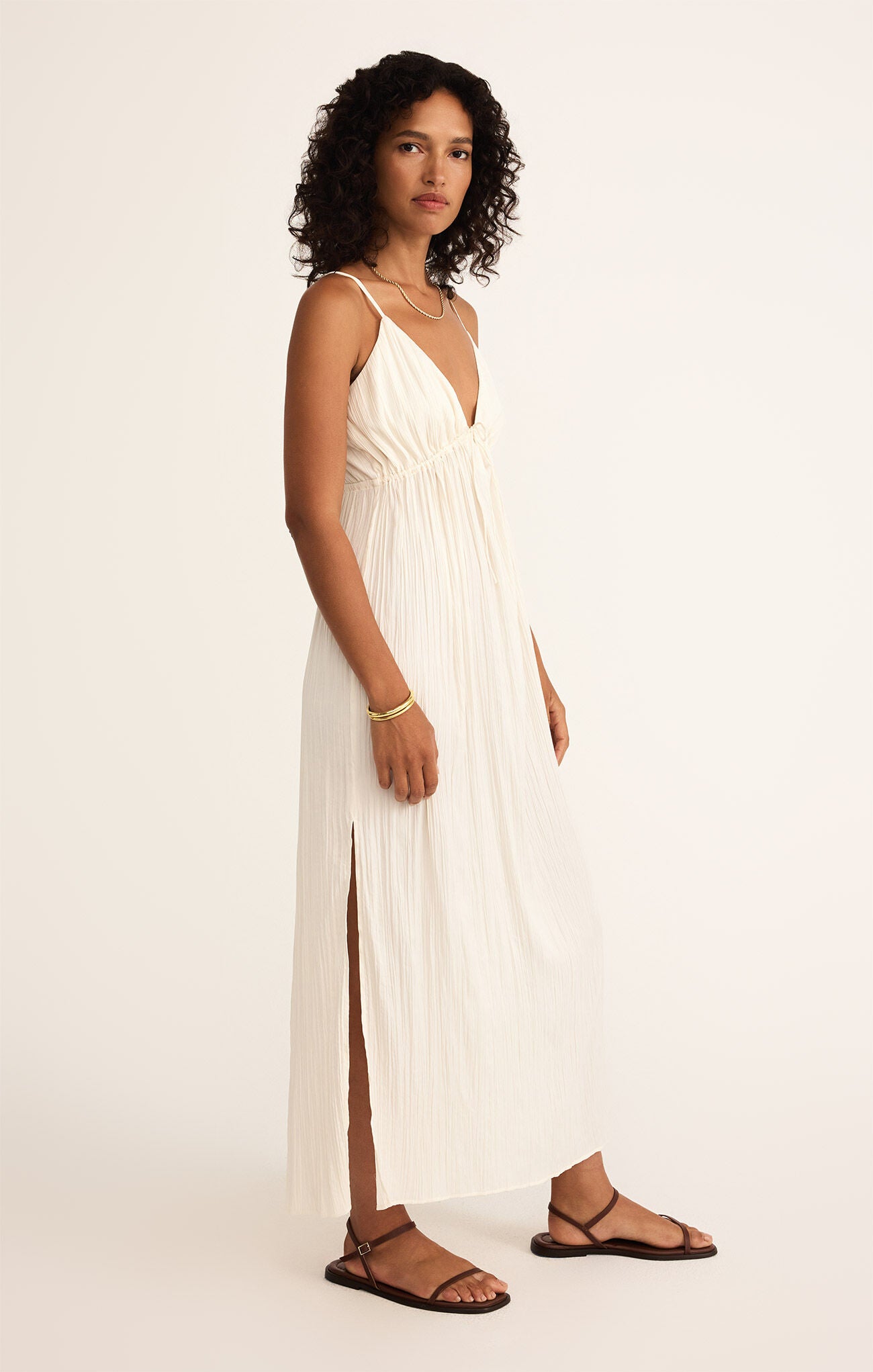 MANON SATIN MAXI DRESS - SANDSTONE - ZD252715 - ZSUPPLY