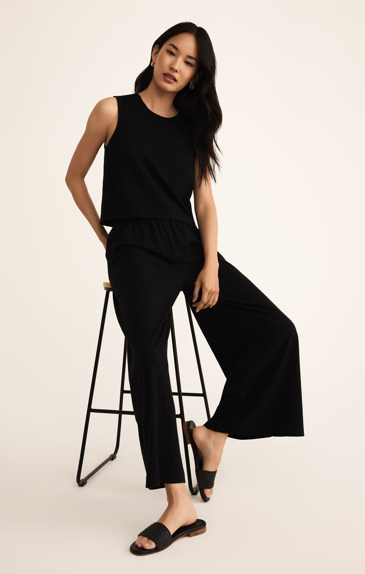 SLOANE JERSEY MUSCLE TANK- TRUE BLACK - ZT212568
