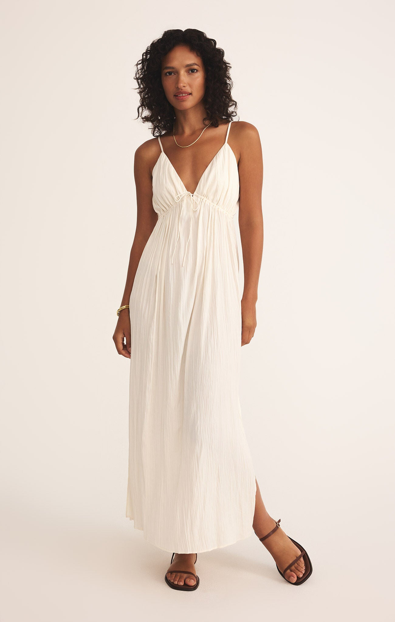 MANON SATIN MAXI DRESS - SANDSTONE - ZD252715 - ZSUPPLY