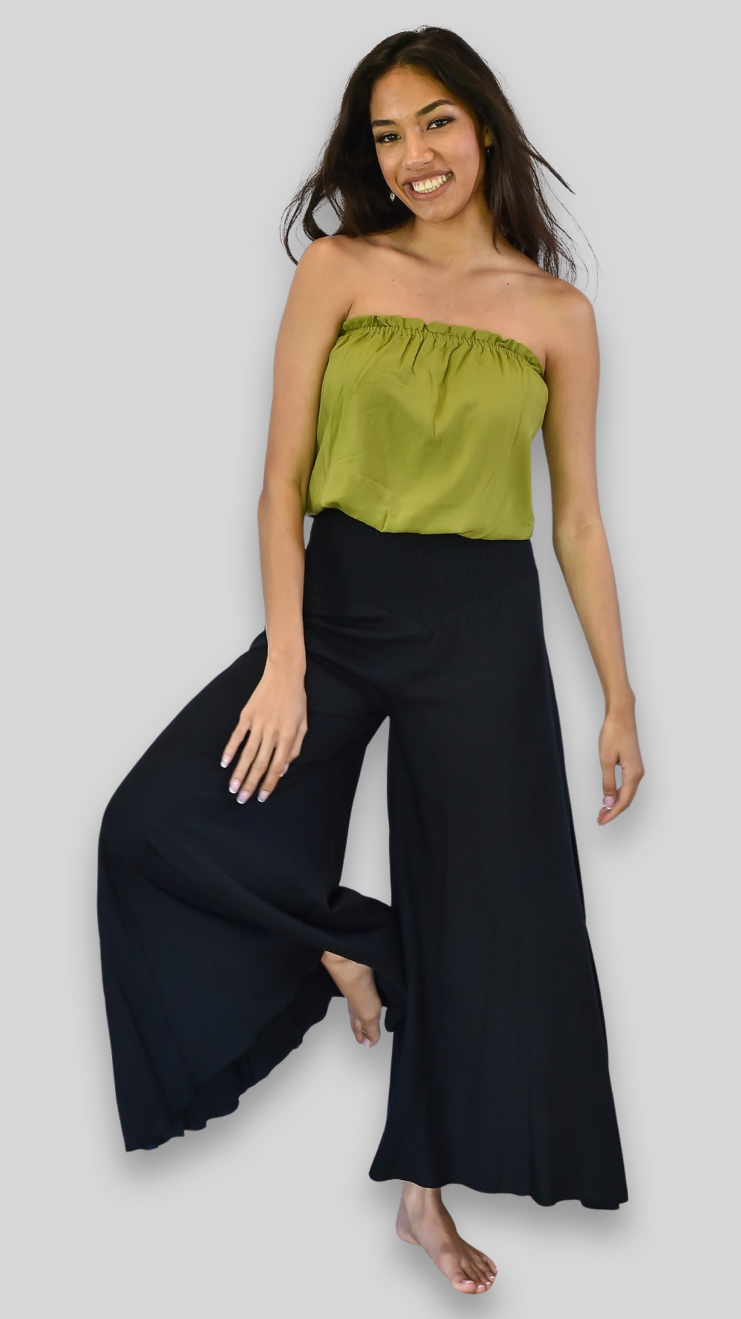 PANT AVA- Solid Black- KHUSH 28