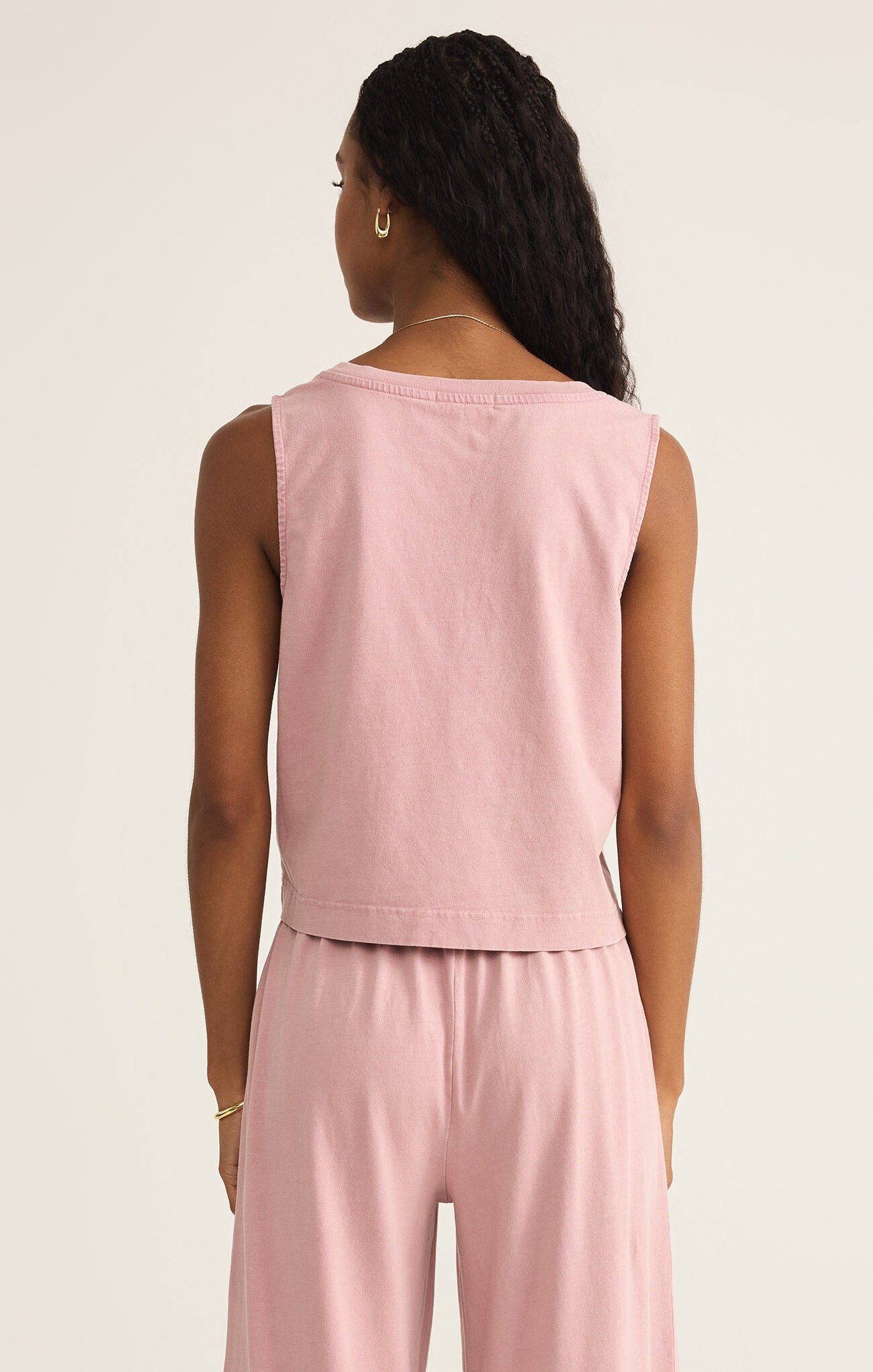SLOANE V-NECK TOP - PINK SMOKE - ZT242656