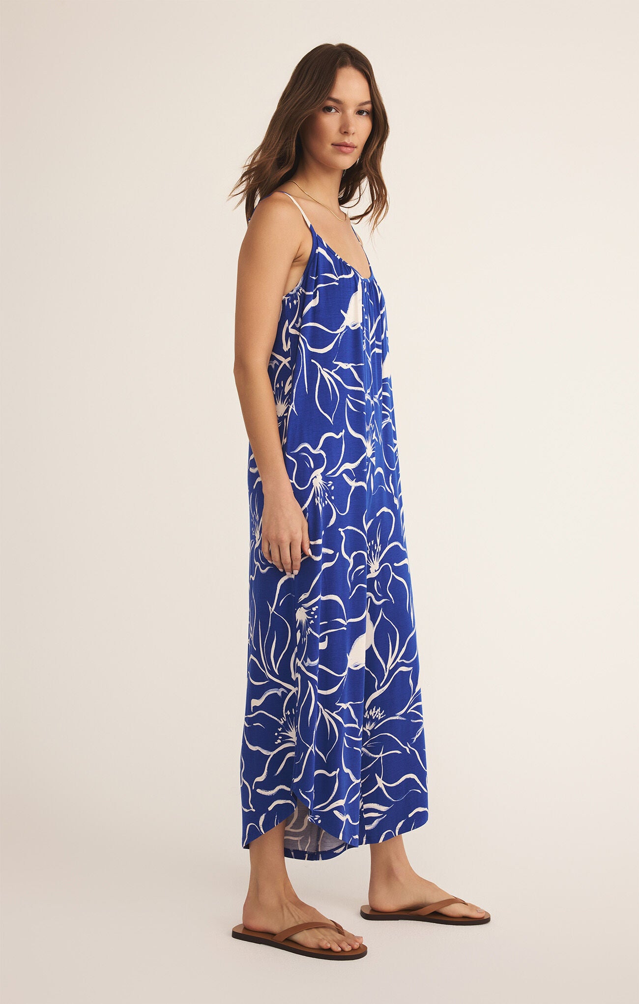 CALA FLORAL FLARED JUMPSUIT - Eclipse - ZP252776
