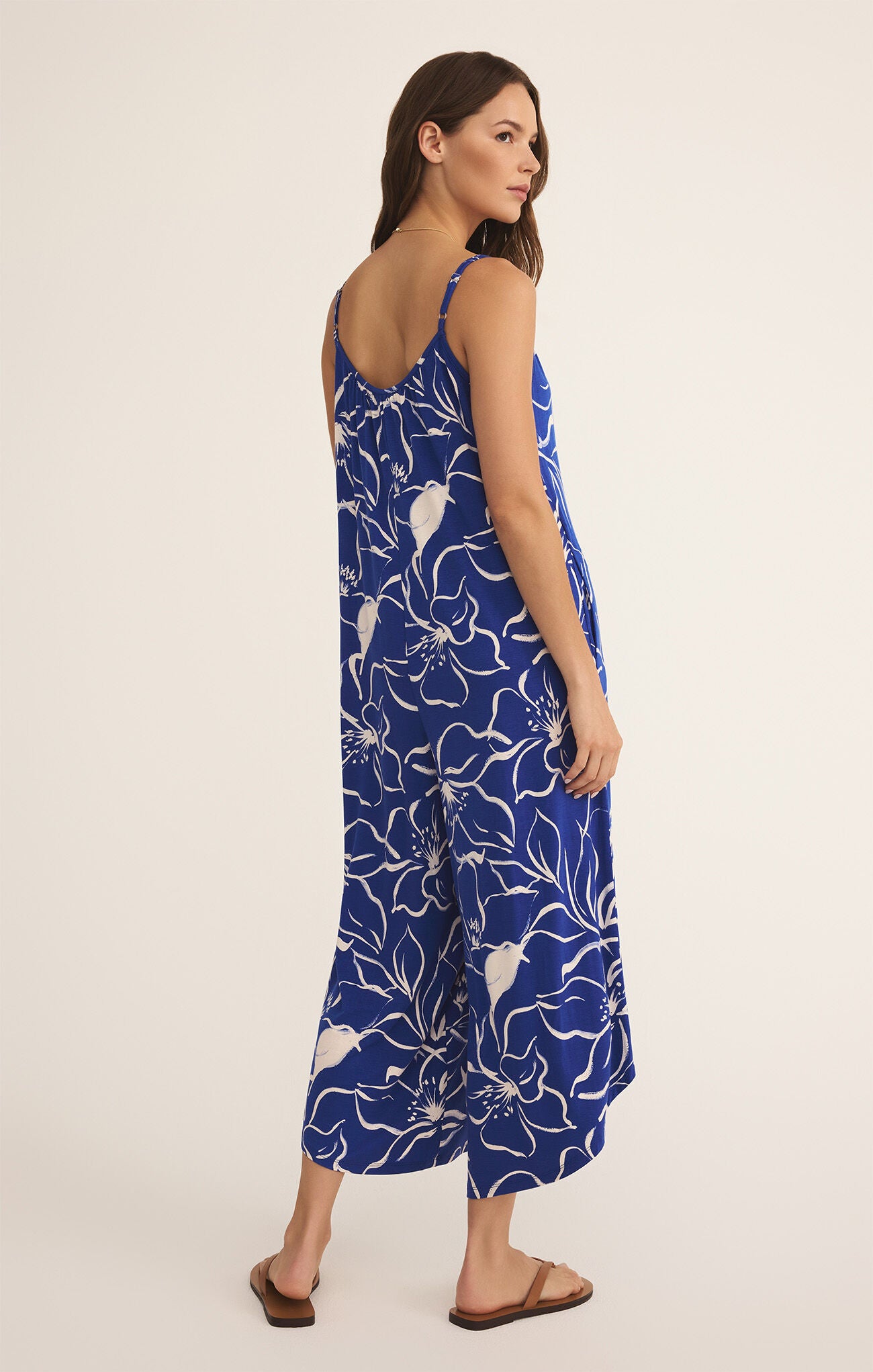 CALA FLORAL FLARED JUMPSUIT - Eclipse - ZP252776