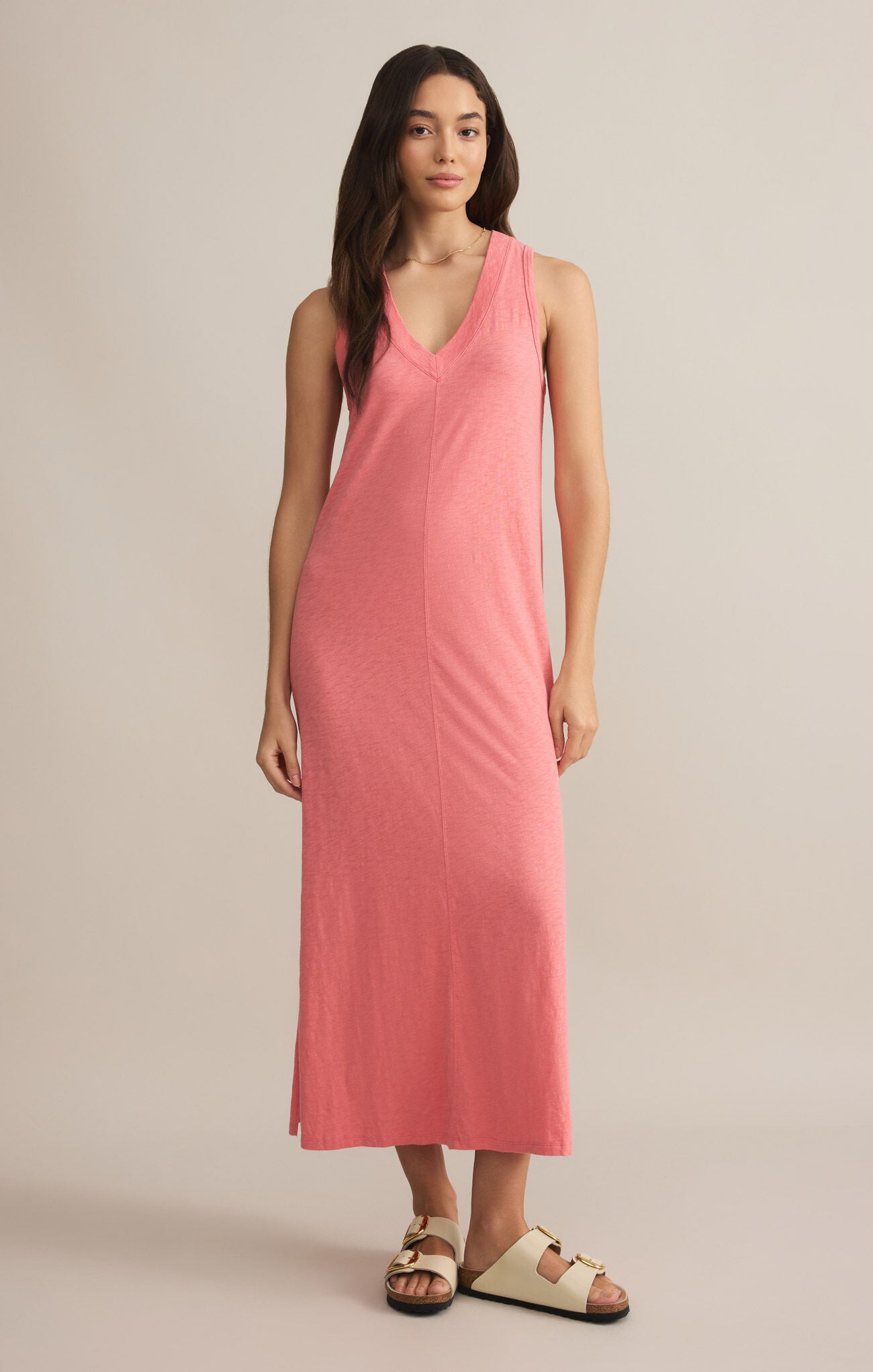 PALISADES MIDI DRESS - SUNSET PINK - ZD251306