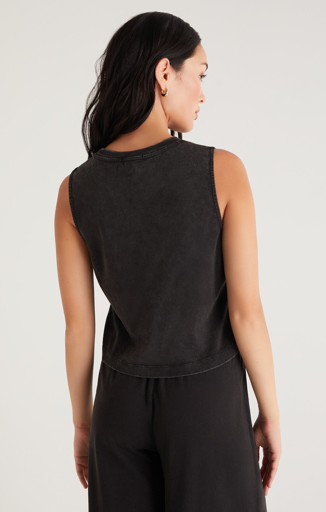 SLOANE JERSEY MUSCLE TANK- BLACK ZT212568