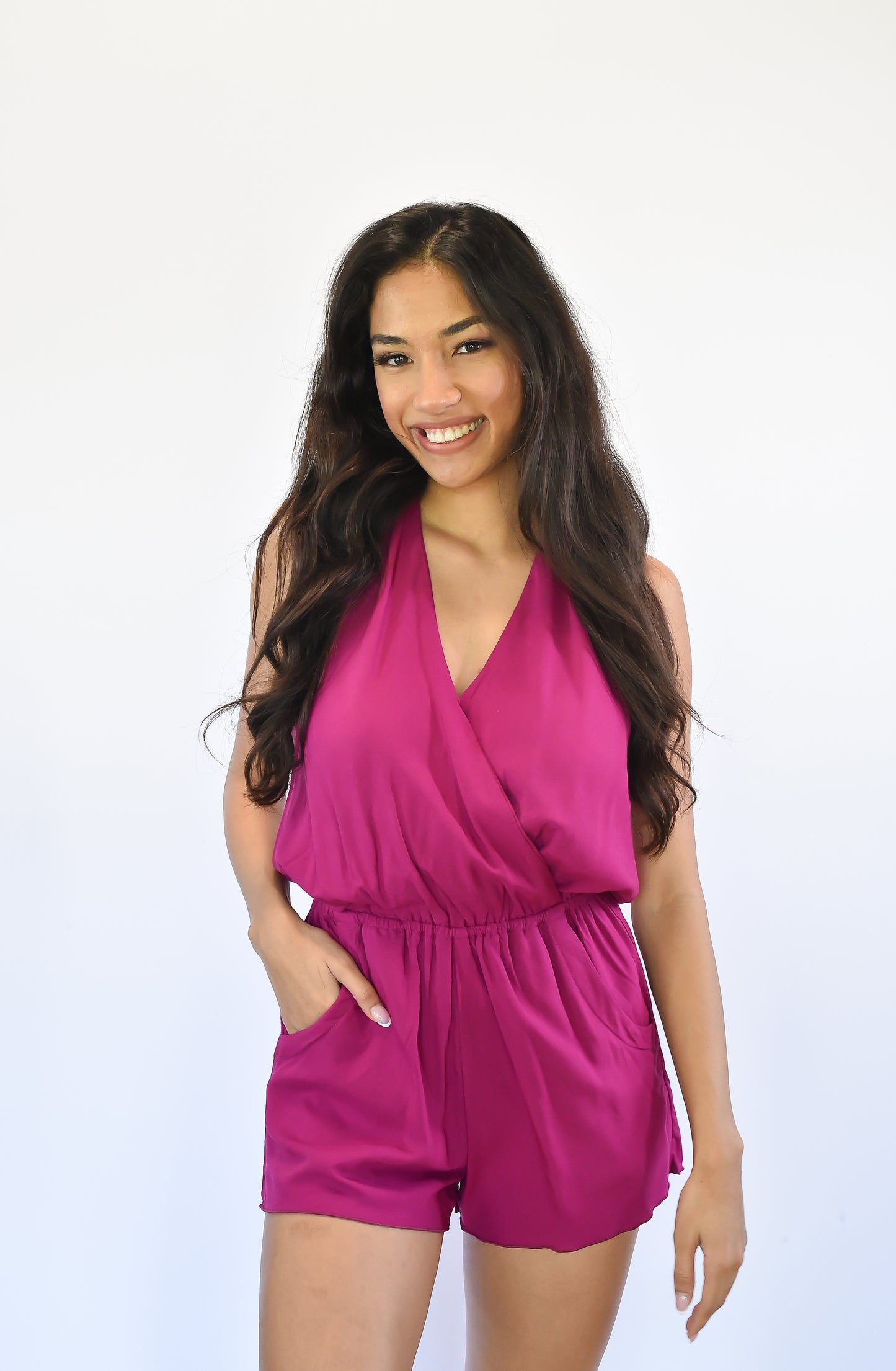 ROMPER IZZIE- SOLID PLUM- KHUSH 31