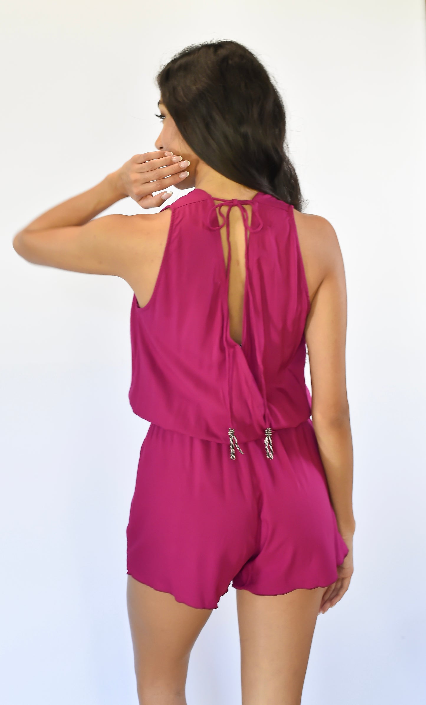 ROMPER IZZIE- SOLID PLUM- KHUSH 31