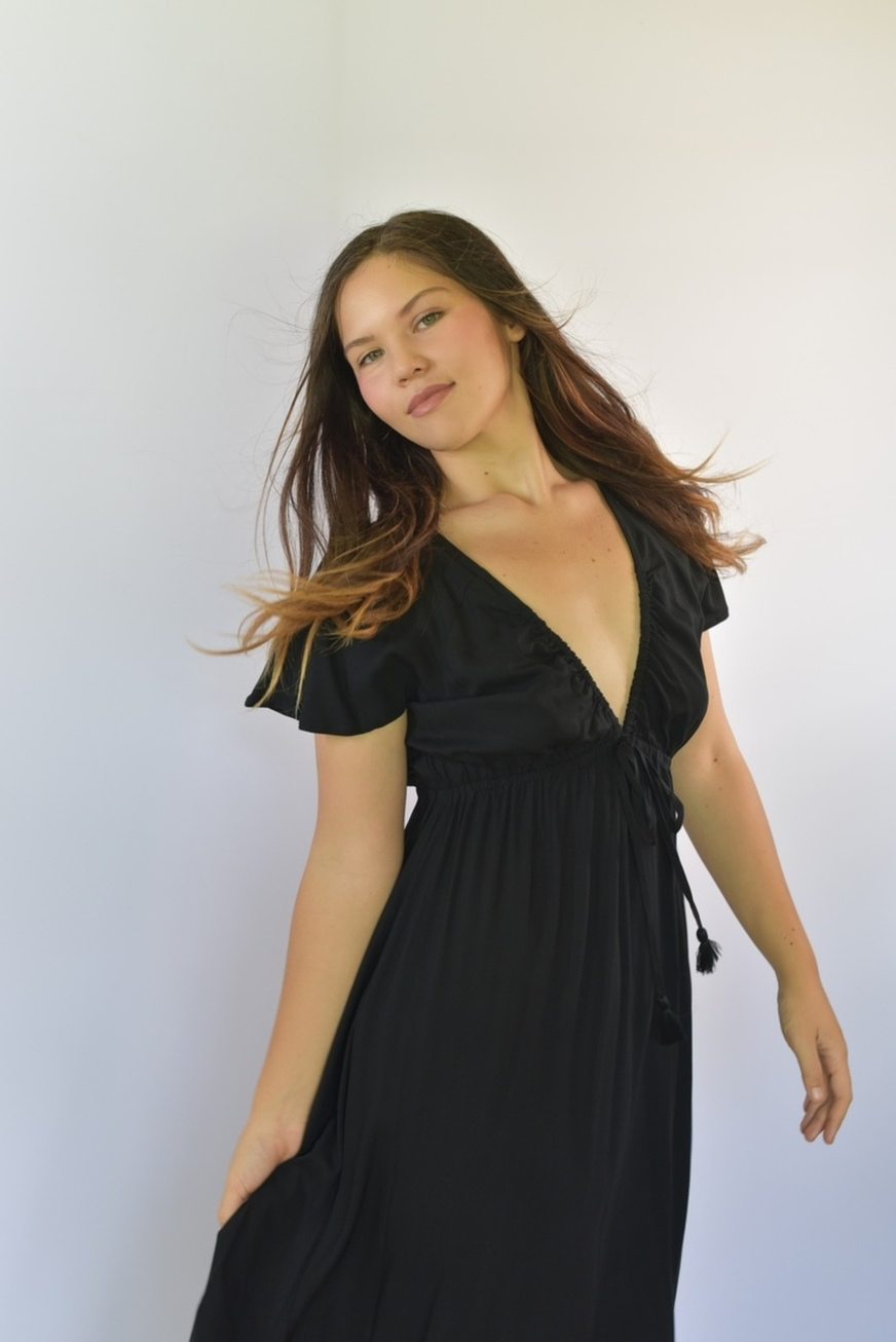 LEILANI DRESS- SOLID Black