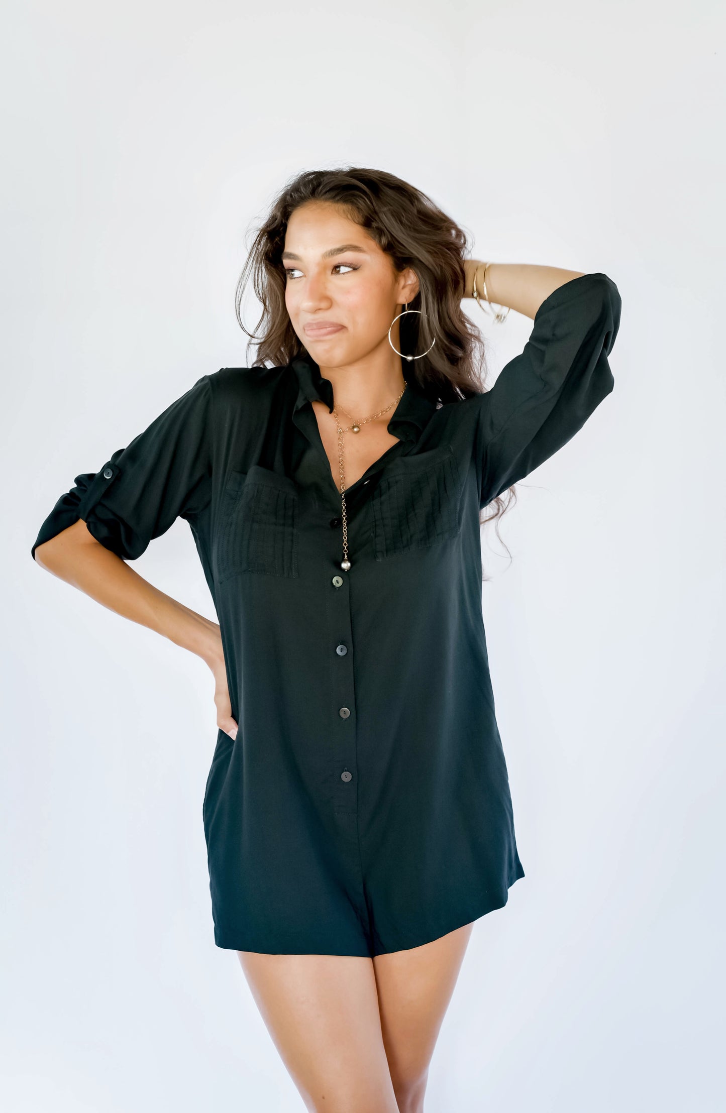 ANAHI ROMPER, Solid Black- KHUSH 20/31