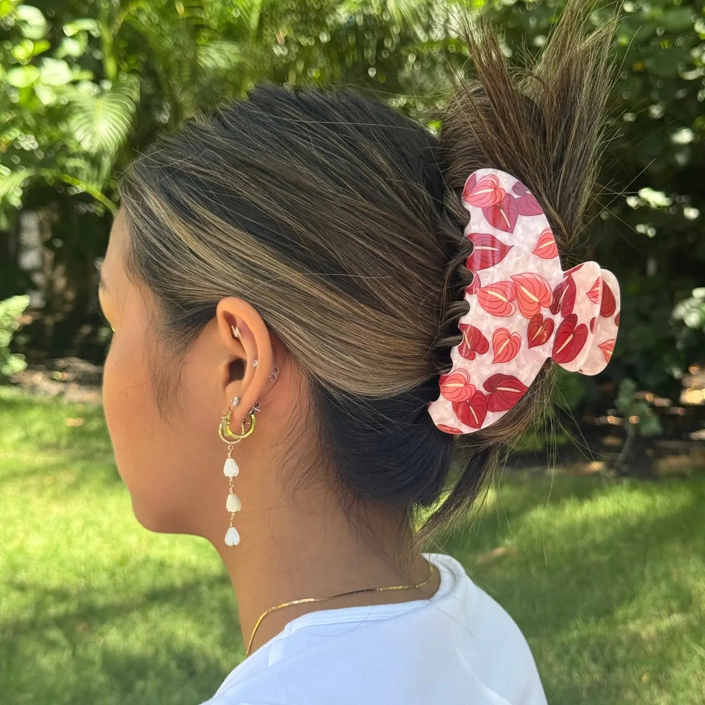 Bombucha ANTHURIUM Hair Claw - Phases Hawaii