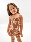 Mini Kayla Jumpsuit - Ribbed Okika Saddle