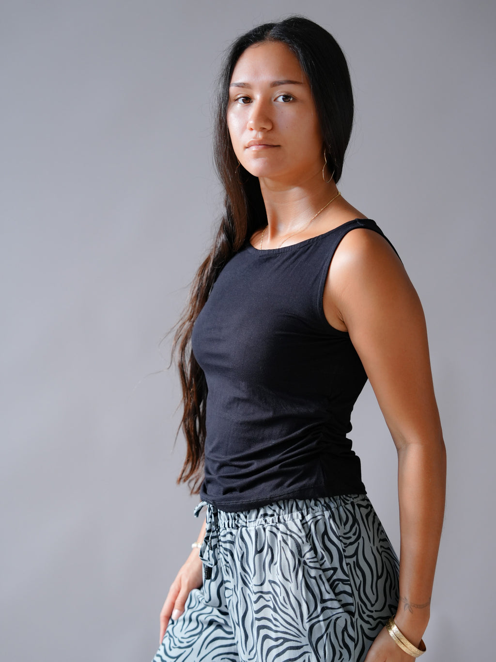 Viscose Aureen Top - Solid Black