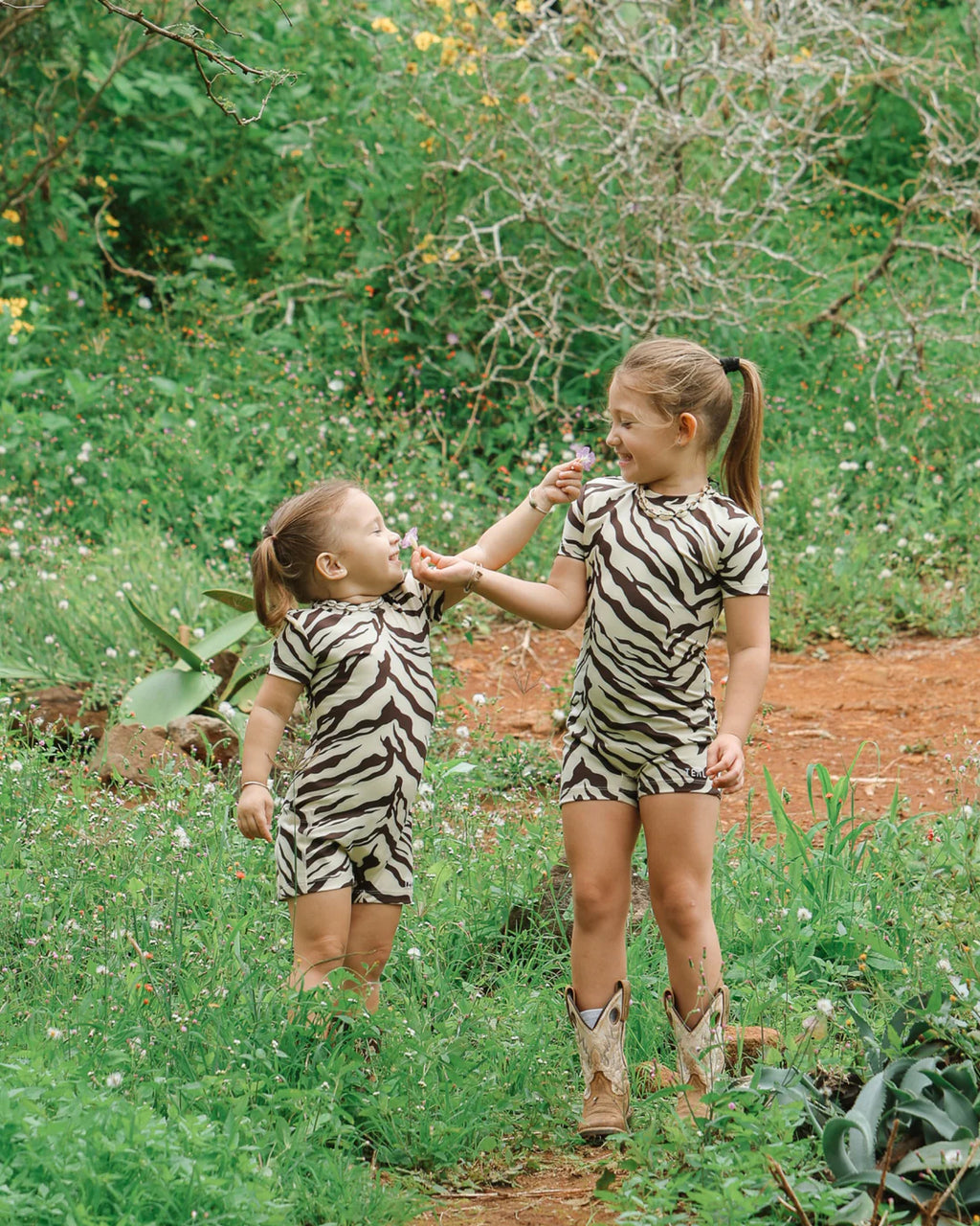 Mini T-Shirt Jumpsuit - Smooth Light Zebra