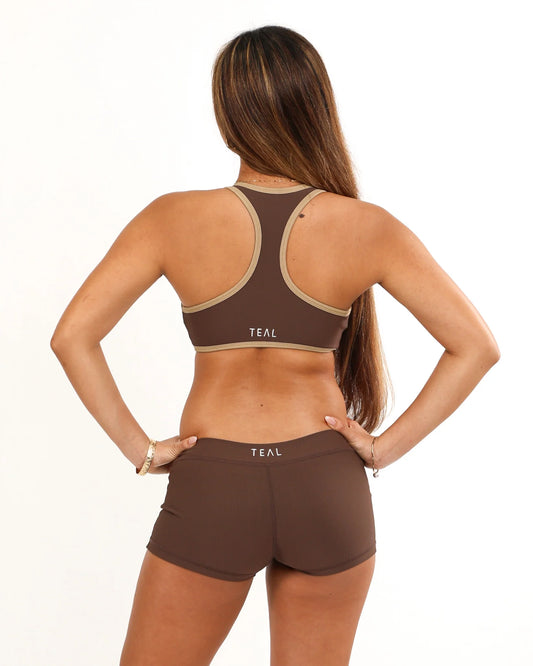 2" Low Rise Mini Short -Ribbed - Mocha - ABT