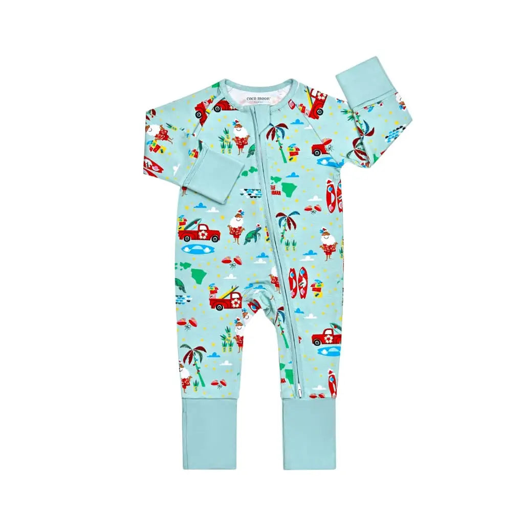 Surfing in an Island- Baby Bamboo Coverall - Coco Moon