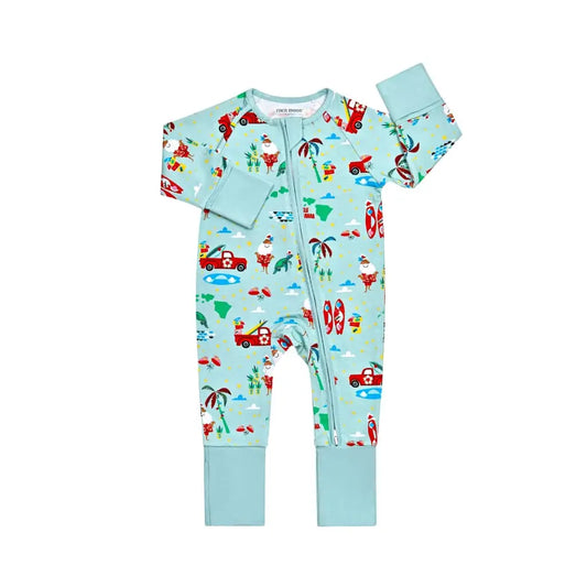 Surfing in an Island- Baby Bamboo Coverall - Coco Moon