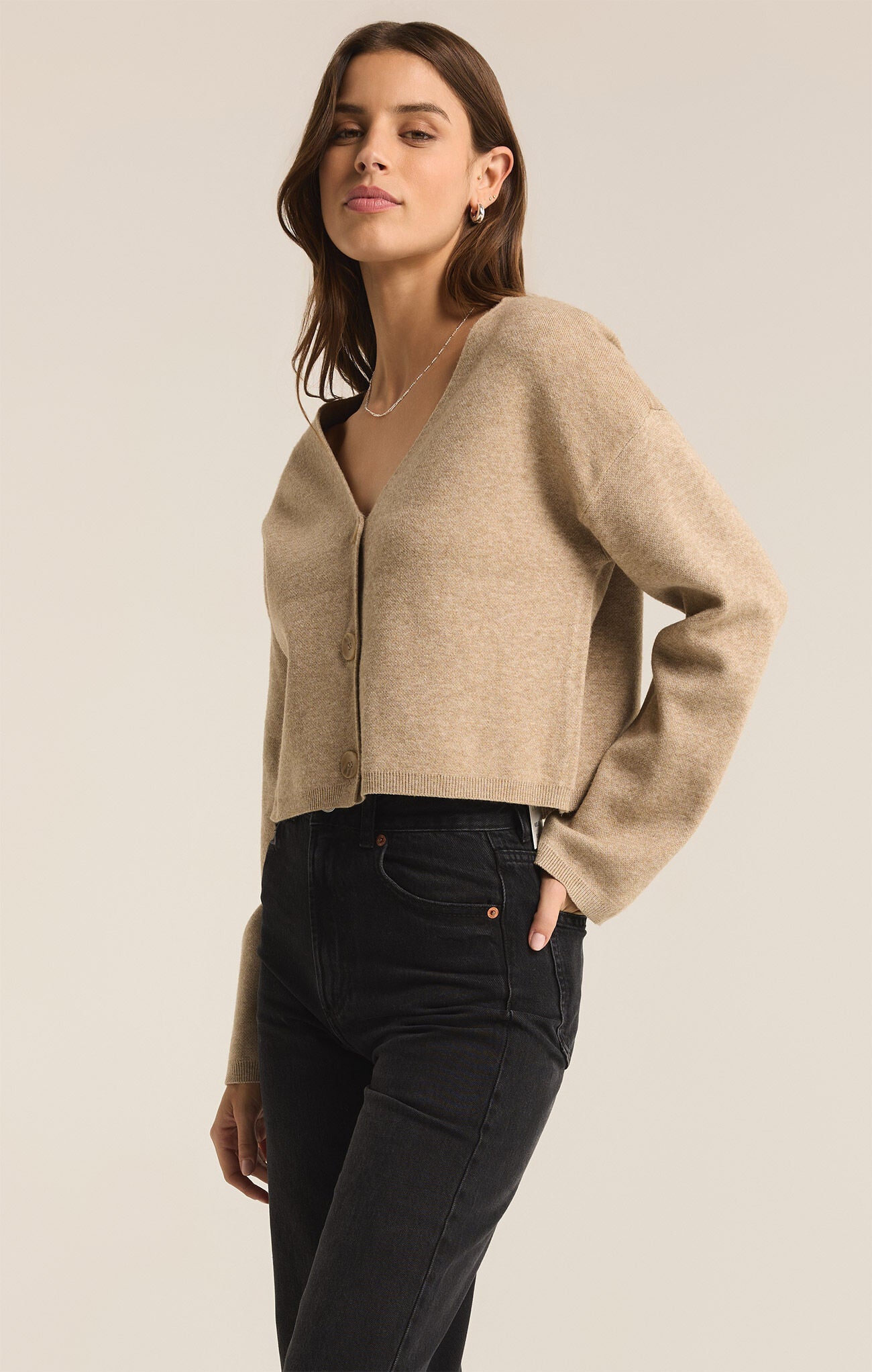 Estelle Cardigan- Oatmeal Heather - Z Supply ZW241245