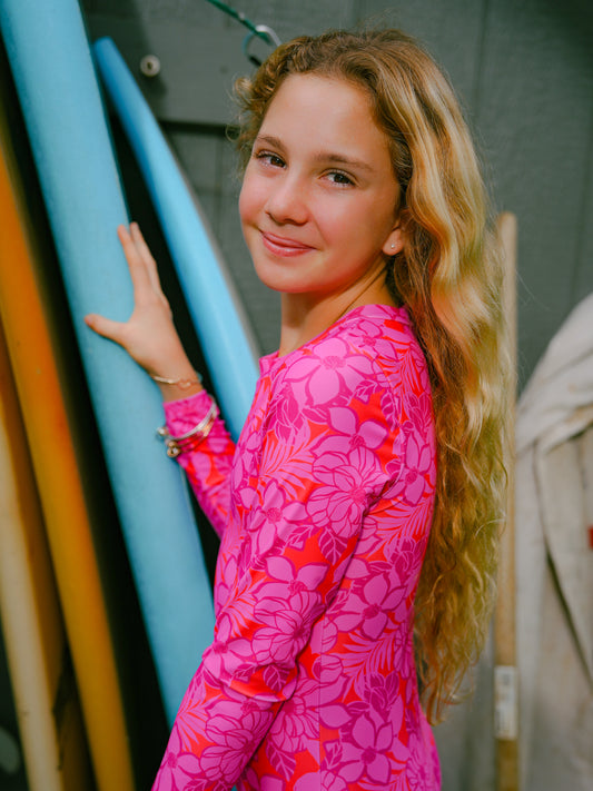 Wave Chaser Surf Suit- Pink Sunset - Feather 4 Arrow