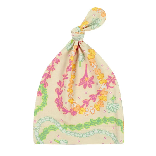 Lei Day in Sand - Baby Bamboo Knotted Hat - Coco Moon